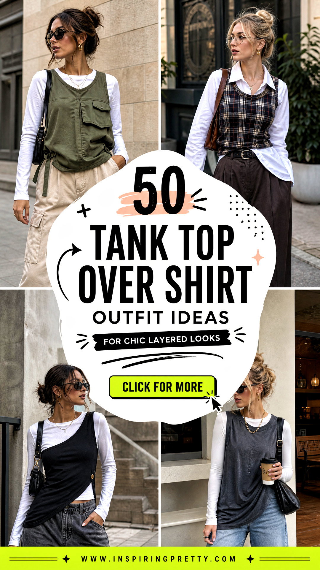 50 Tank Top Over Shirt Outfit Ideas for Chic Layered Looks - 50 Tank Top Over Shirt Outfit Ideas for Chic Layered Looks