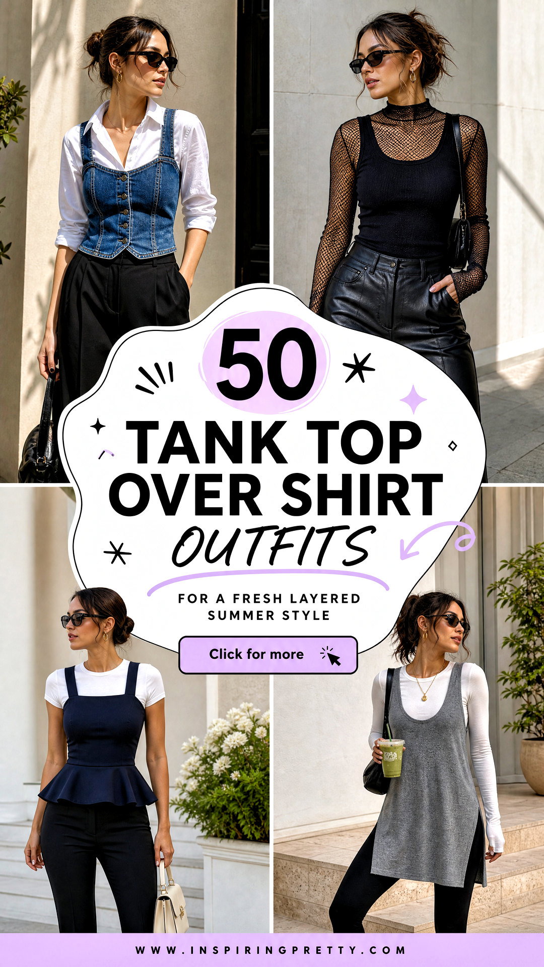 50 Tank Top Over Shirt Outfits for a Fresh Layered Summer Style - 50 Tank Top Over Shirt Outfits for a Fresh Layered Summer Style