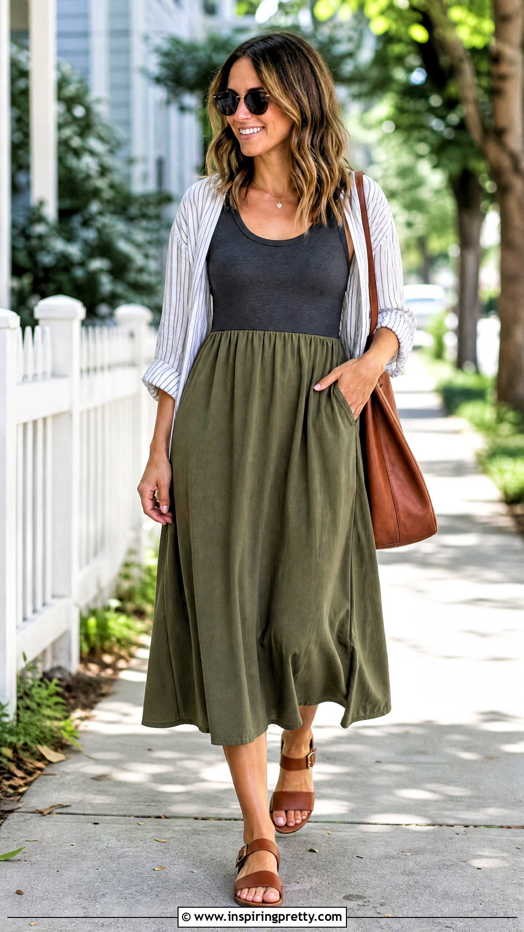 Tank Top Pocket Dress - 20 tank top into dress diy ideas