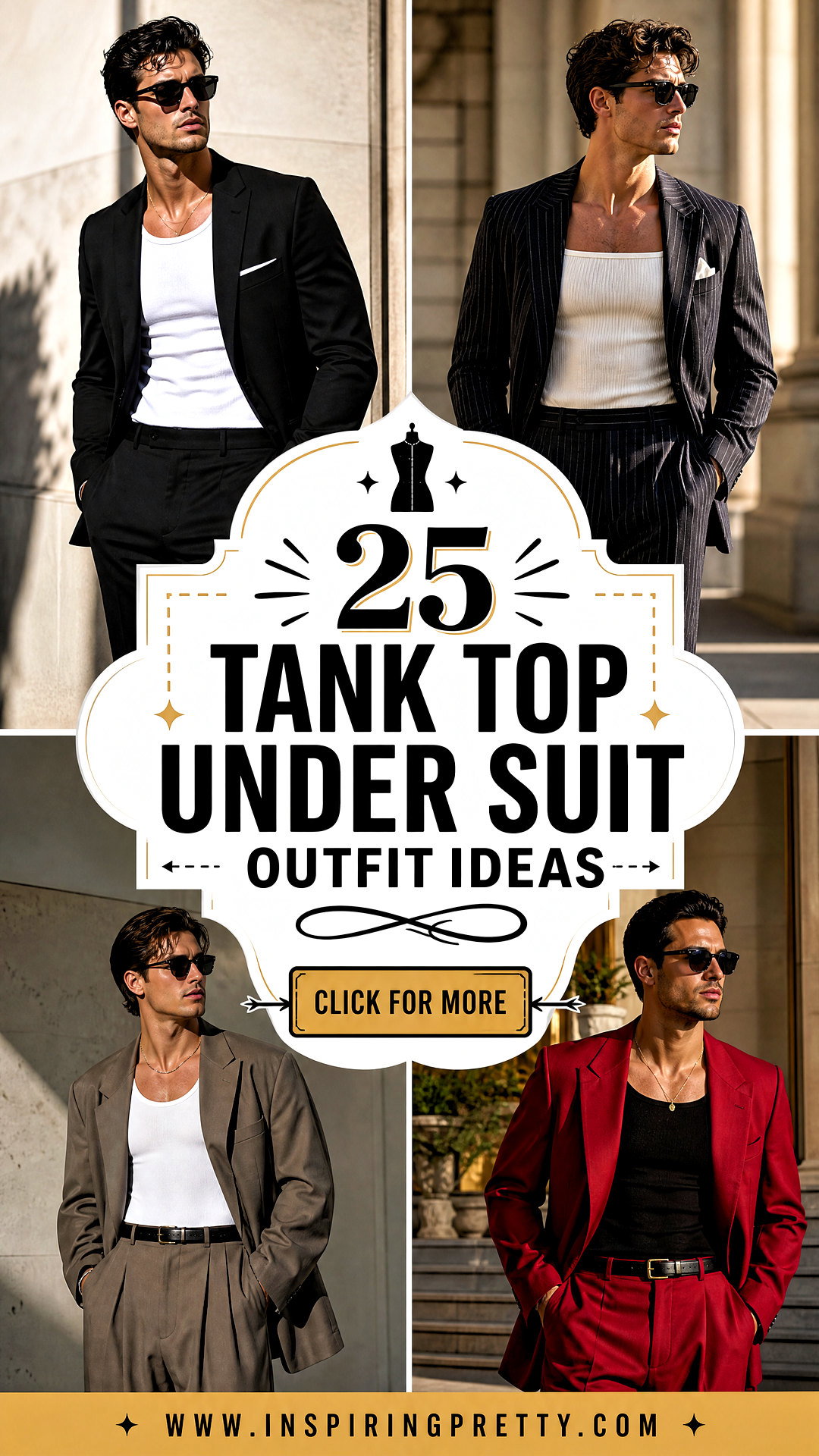 25 Tank Top Under Suit Outfit Ideas for Stylish Modern Men - 25 Tank Top Under Suit Outfit Ideas for Stylish Modern Men