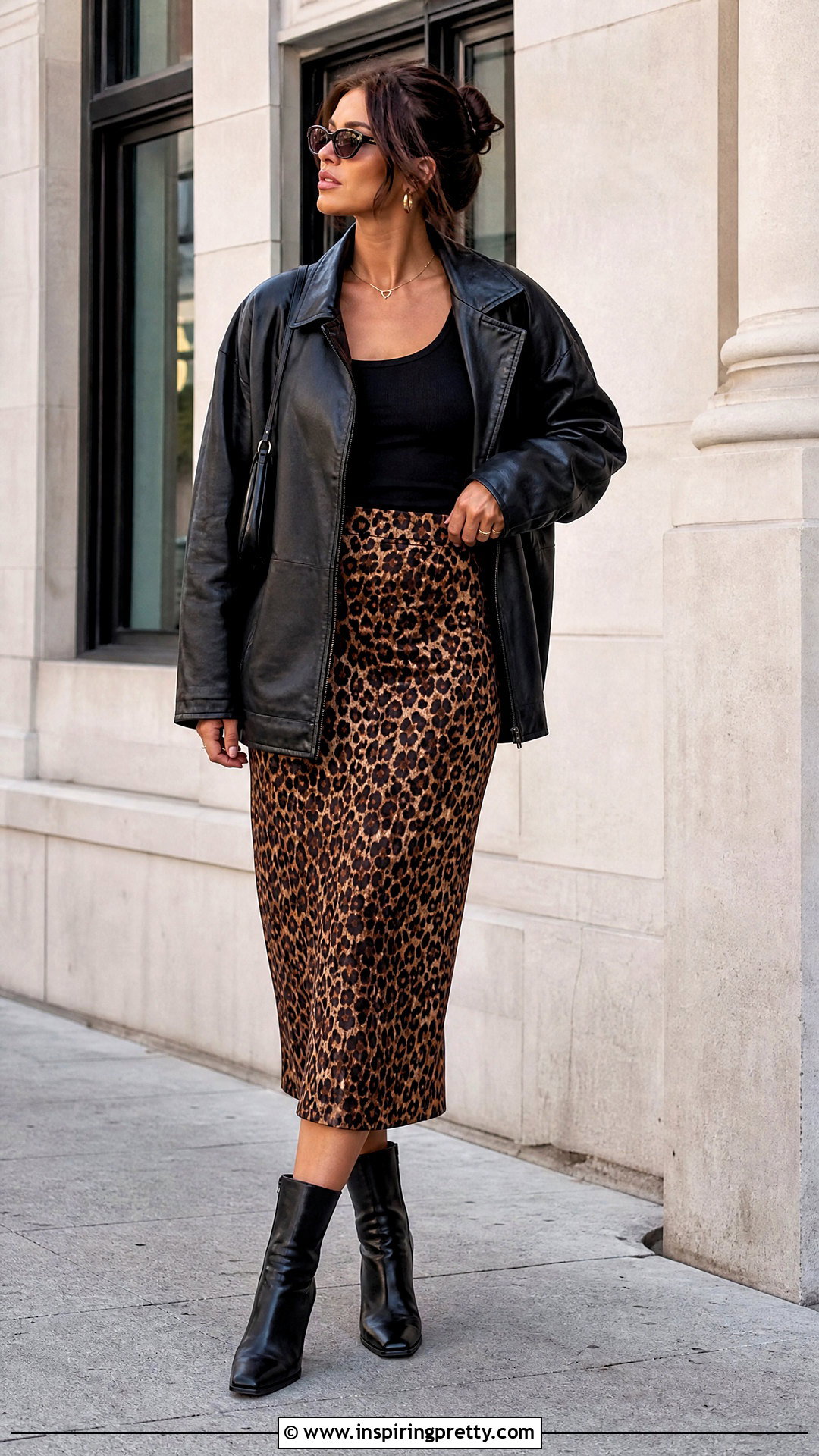 Tank Top With Animal Print Skirt - 50 90s tank top outfit ideas