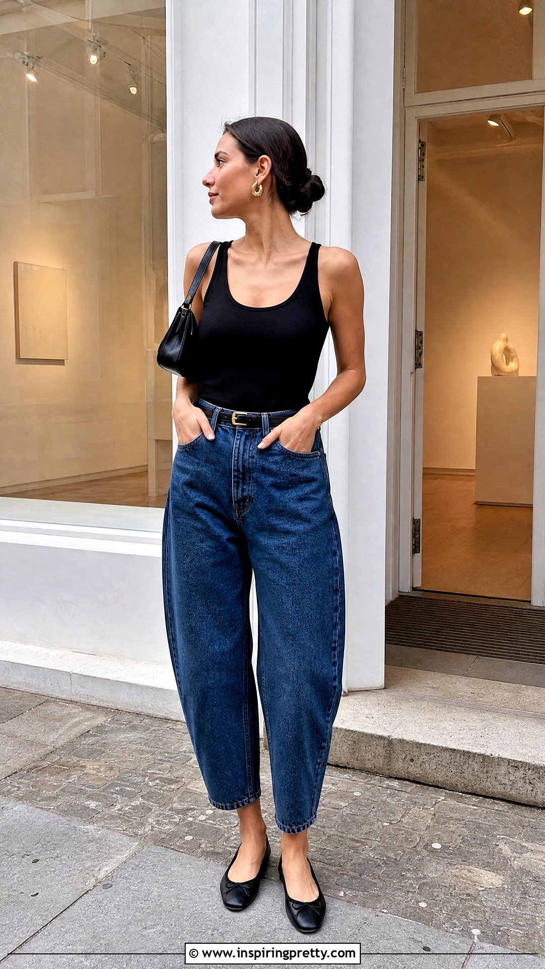 Tank Top With Barrel Jeans - 50 tank top outfits
