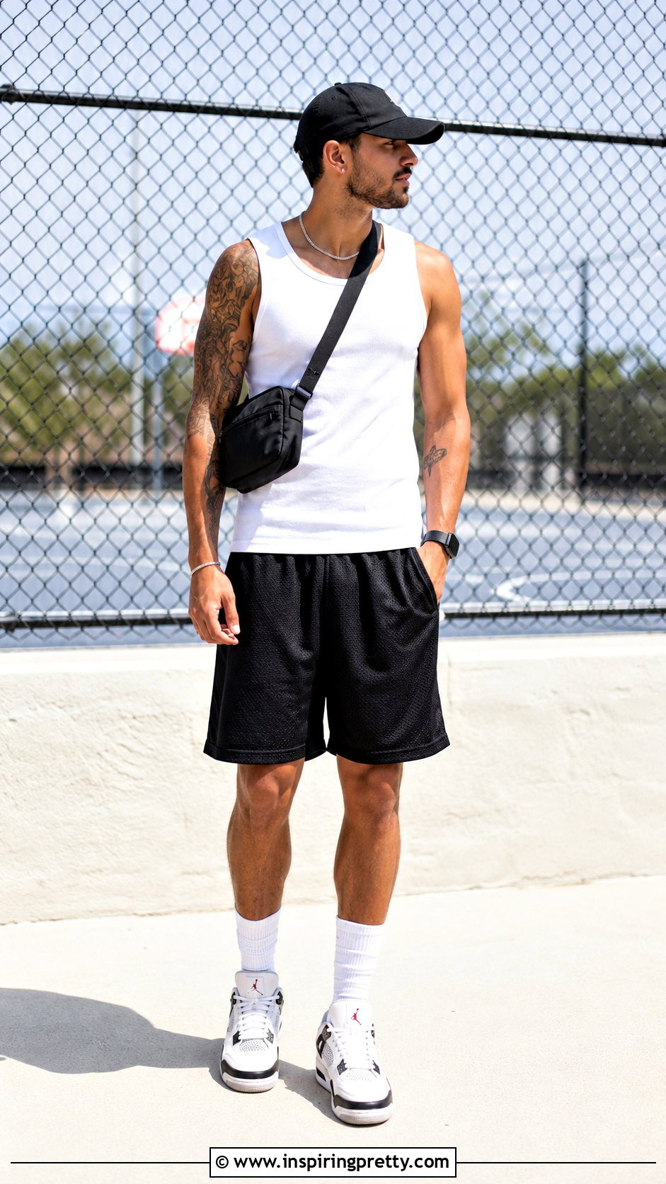 Tank Top With Basketball Shorts - 20 Men's Tank Top Outfits