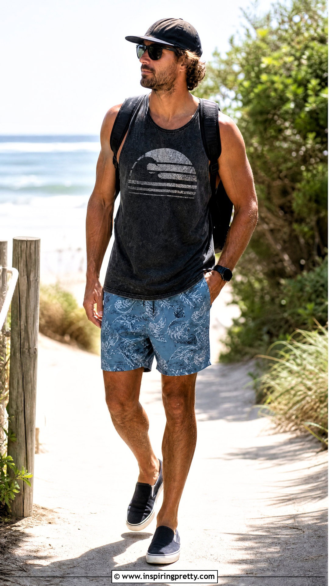 Tank Top With Board Shorts - 50 mens tank top outfits