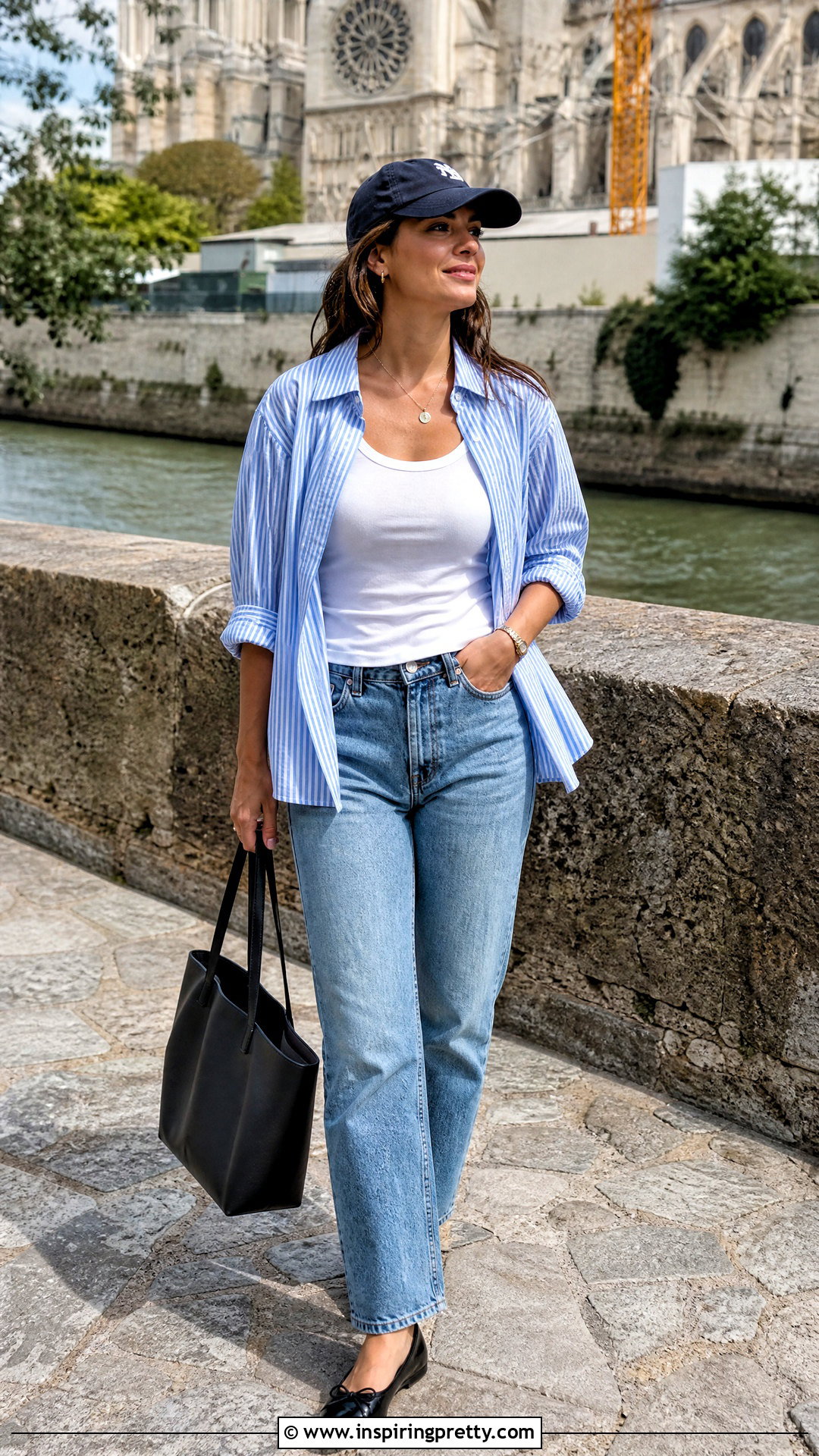Tank Top With Button Down Shirt And Jeans - 50 summer tank tops outfit ideas