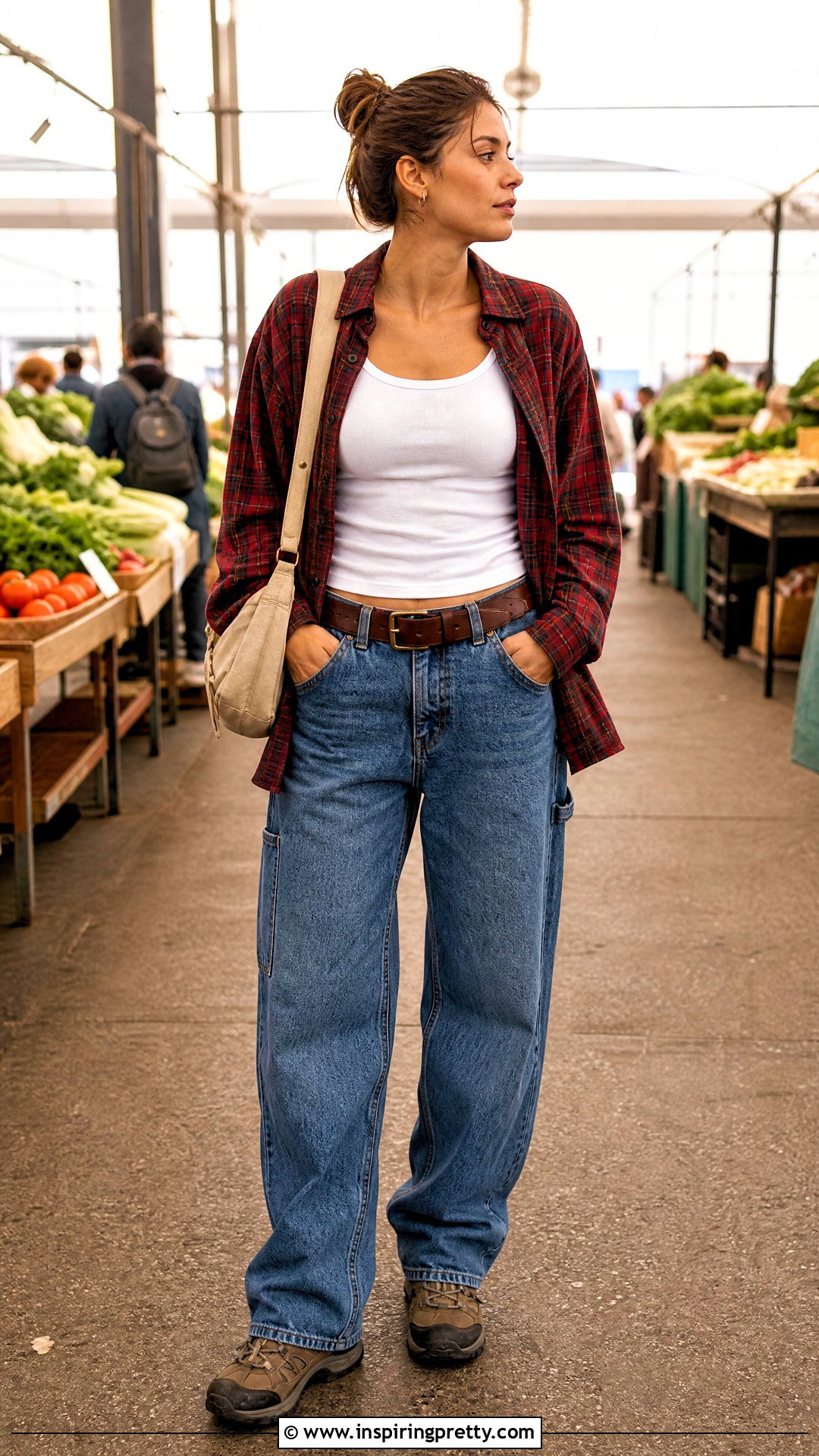 Tank Top With Carpenter Jeans - 50 90s tank top outfit ideas