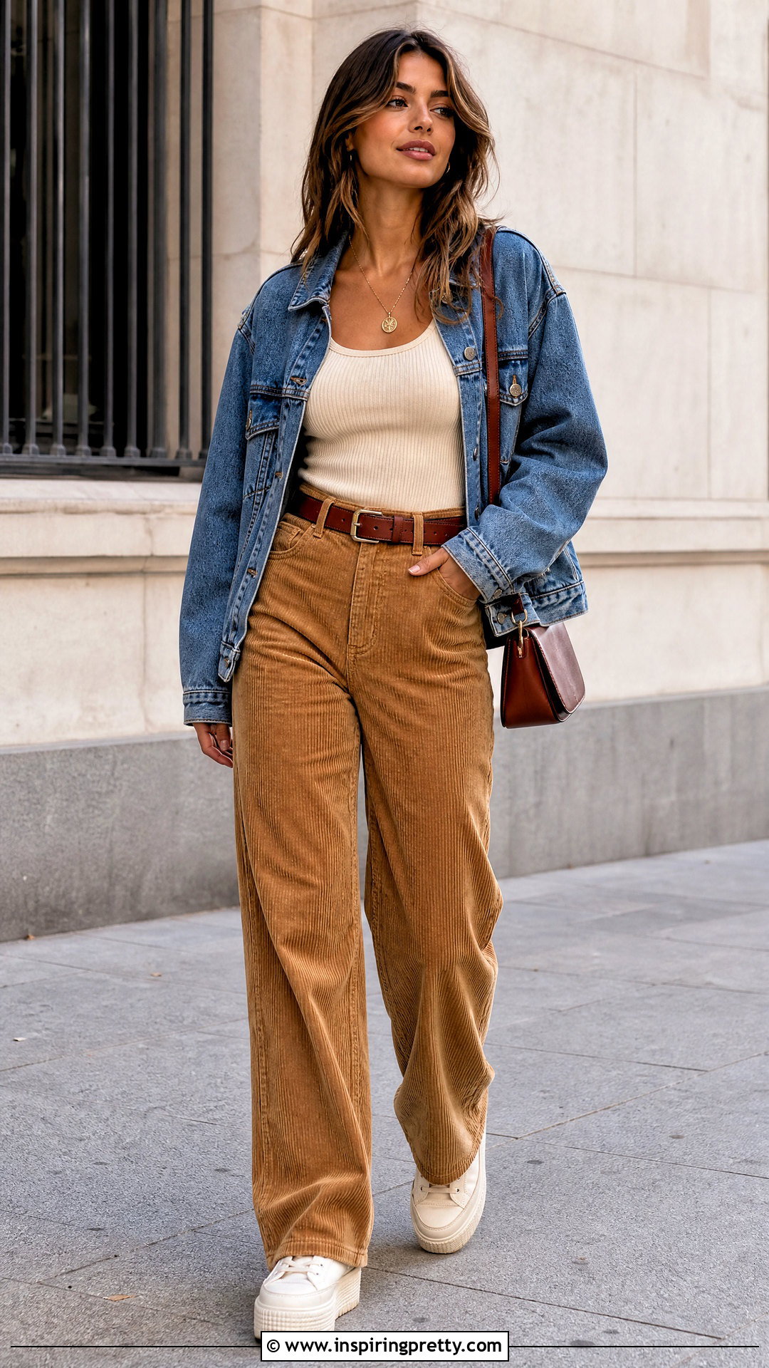 Tank Top With Corduroy Pants - 50 90s tank top outfit ideas