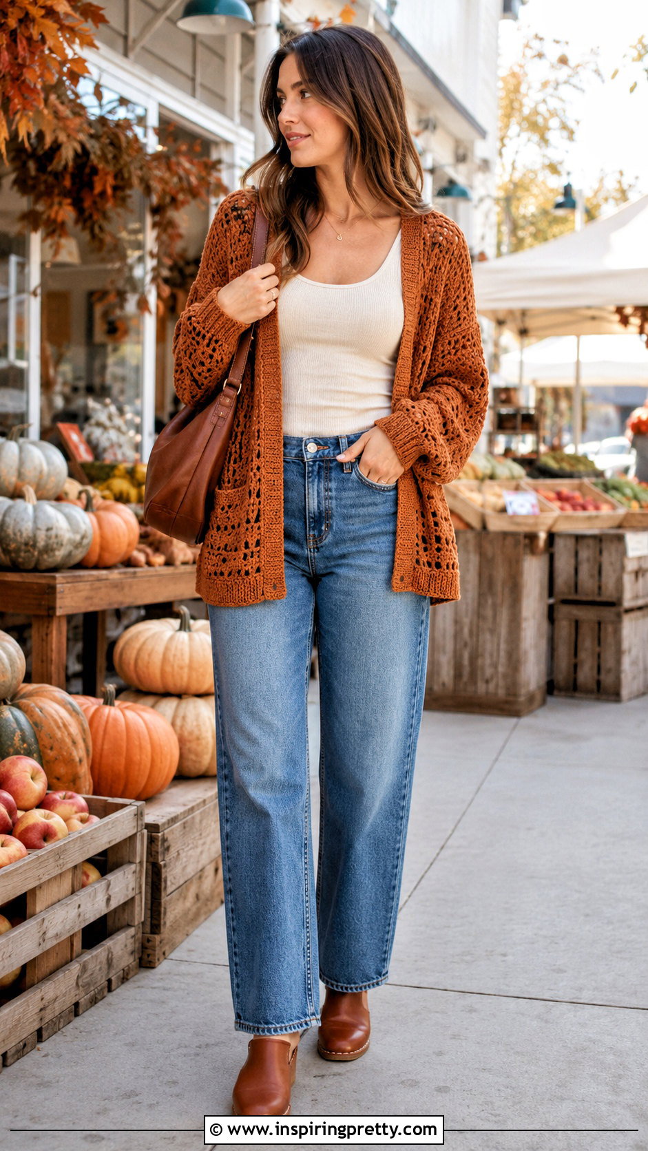 Tank Top With Crochet Cardigan And Jeans - 50 tank tops outfits