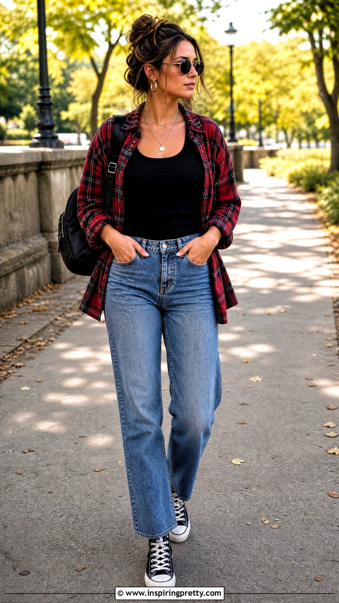 Tank Top With Flannel Shirt And Converse - 25 converse tank top outfit ideas
