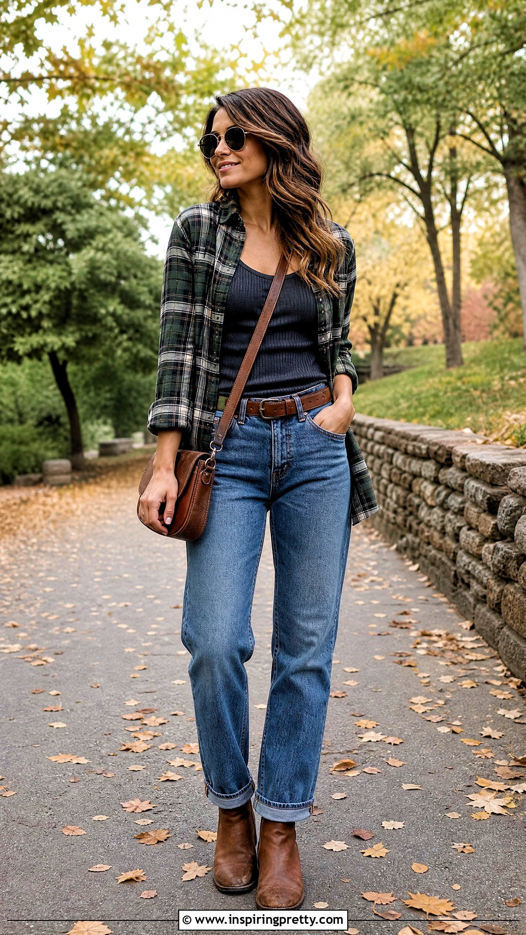 Tank Top With Flannel Shirt And Jeans - 50 tank top outfit ideas