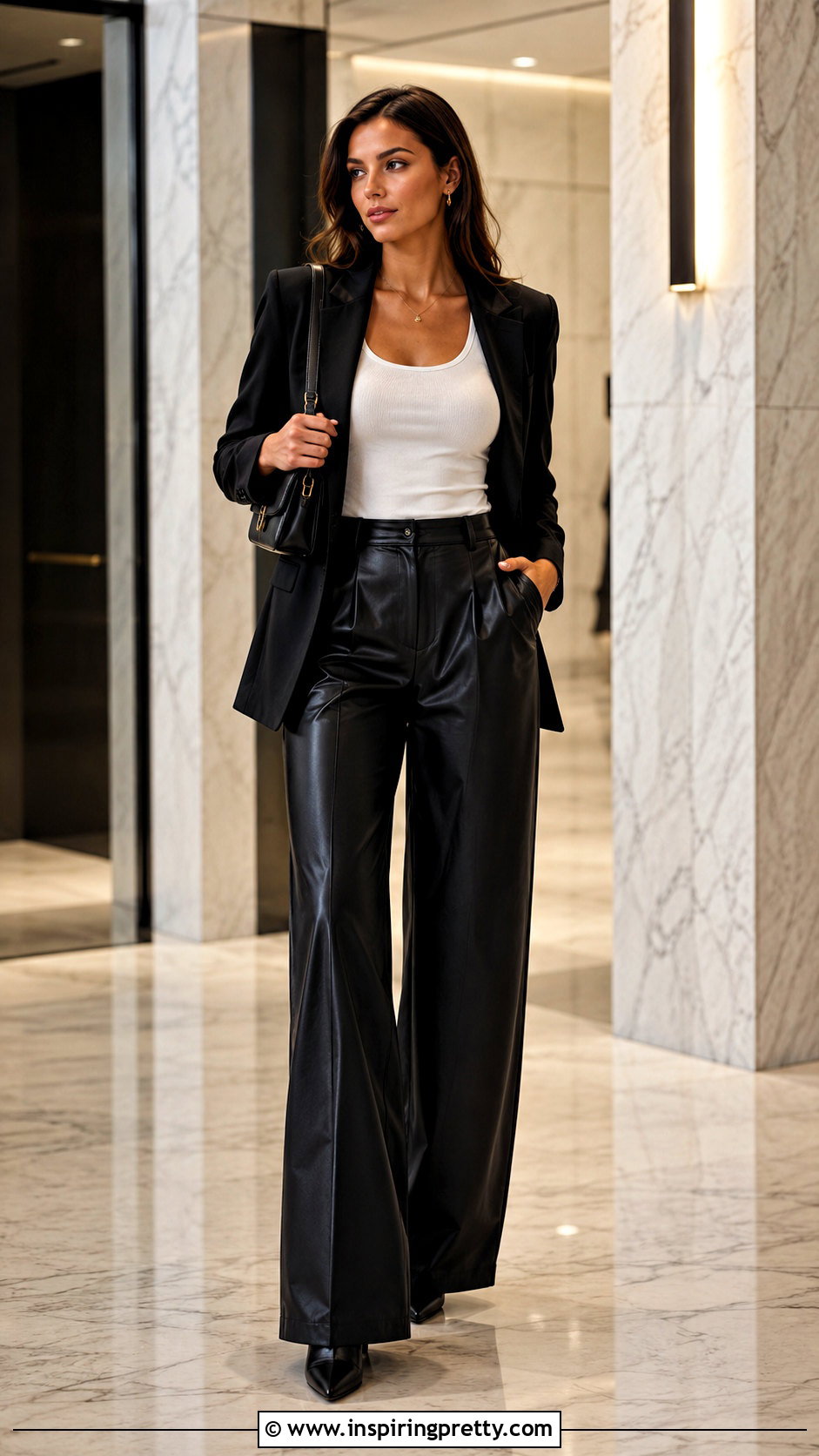 Tank Top With Leather Pants - 50 tank top styling ideas