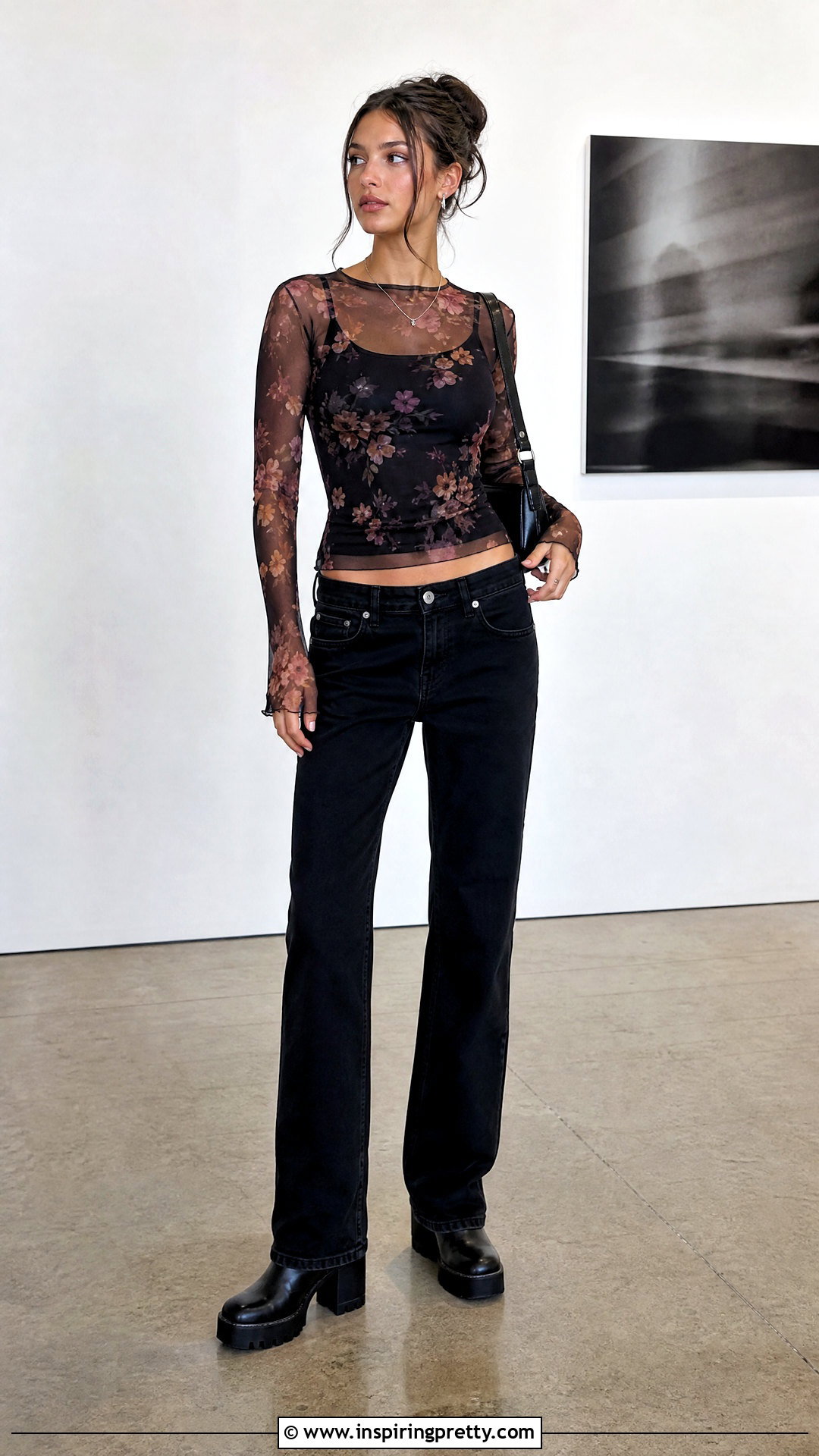 Tank Top With Mesh Top Layer - 50 90s tank top outfit ideas