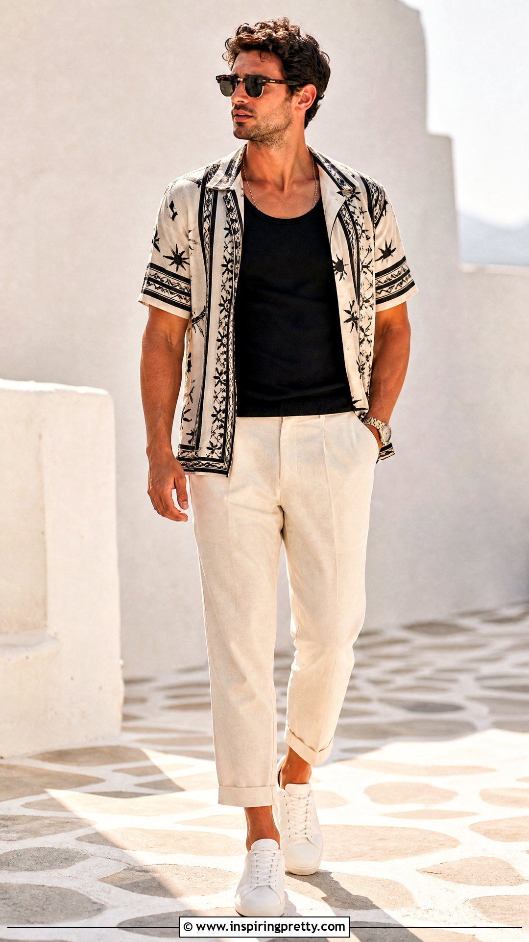 Tank Top With Open Short Sleeve Shirt - how to wear a tank top men (20 ways)
