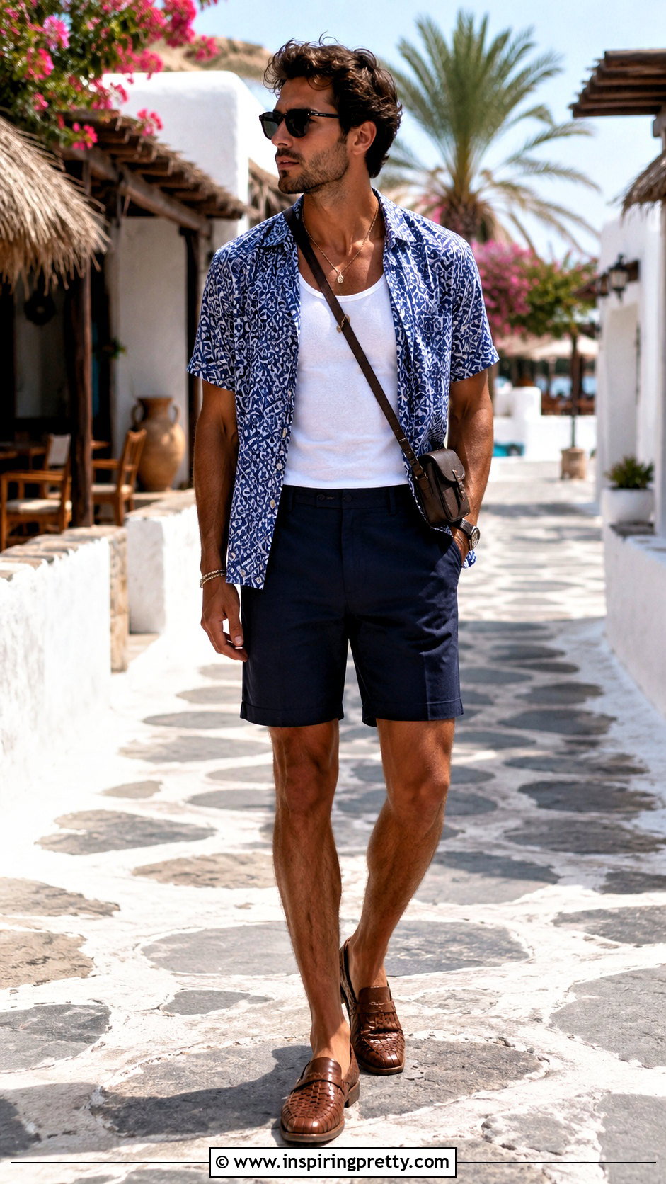 Tank Top With Printed Shirt And Shorts - 20 mens tank tops fashion ideas