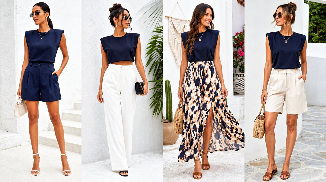 20 Tank Top With Shoulder Pads Outfit Looks for a Bold Comeback