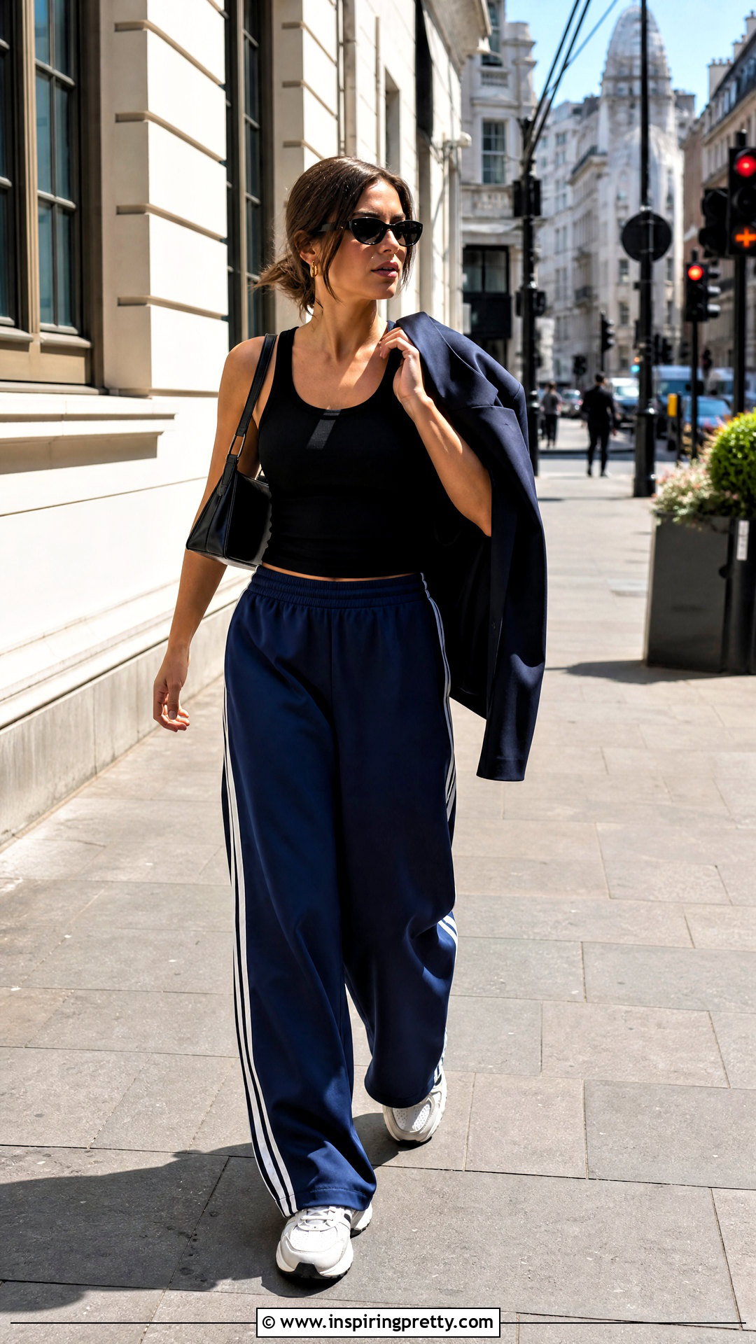 Tank Top With Track Pants - 50 sleeveless tank top outfit ideas