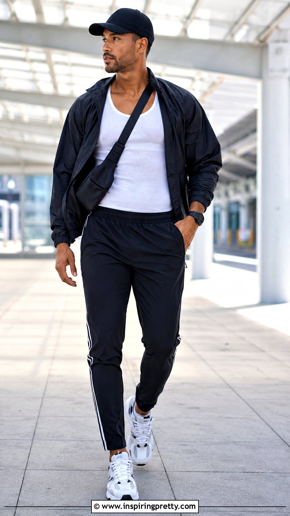 Tank Top With Track Pants - 20 men tank top outfit ideas