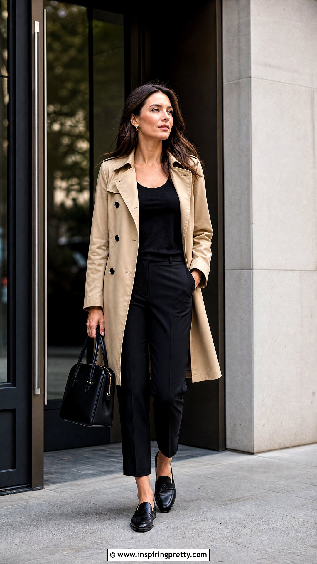 Tank Top With Trench Coat And Ankle Pants - 25 tank top capsule wardrobe ideas