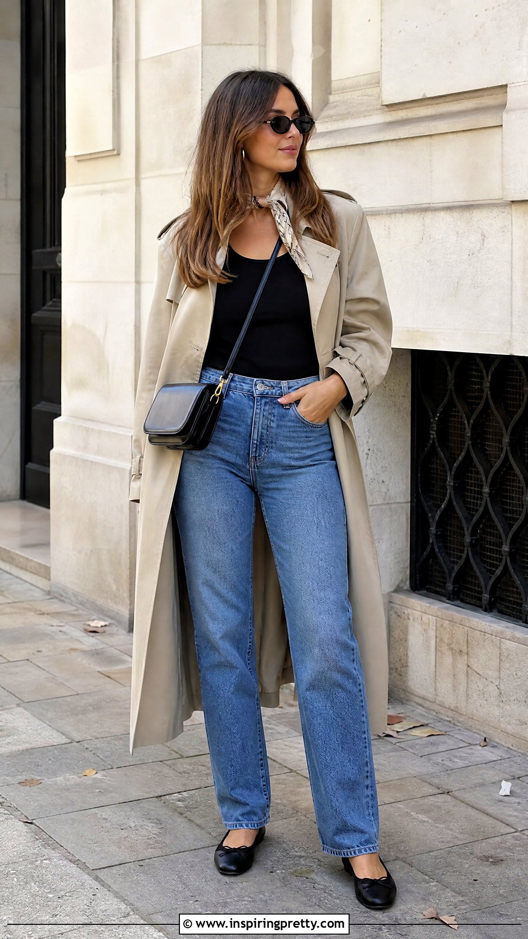 Tank Top With Trench Coat And Jeans - 50 tank top outfits