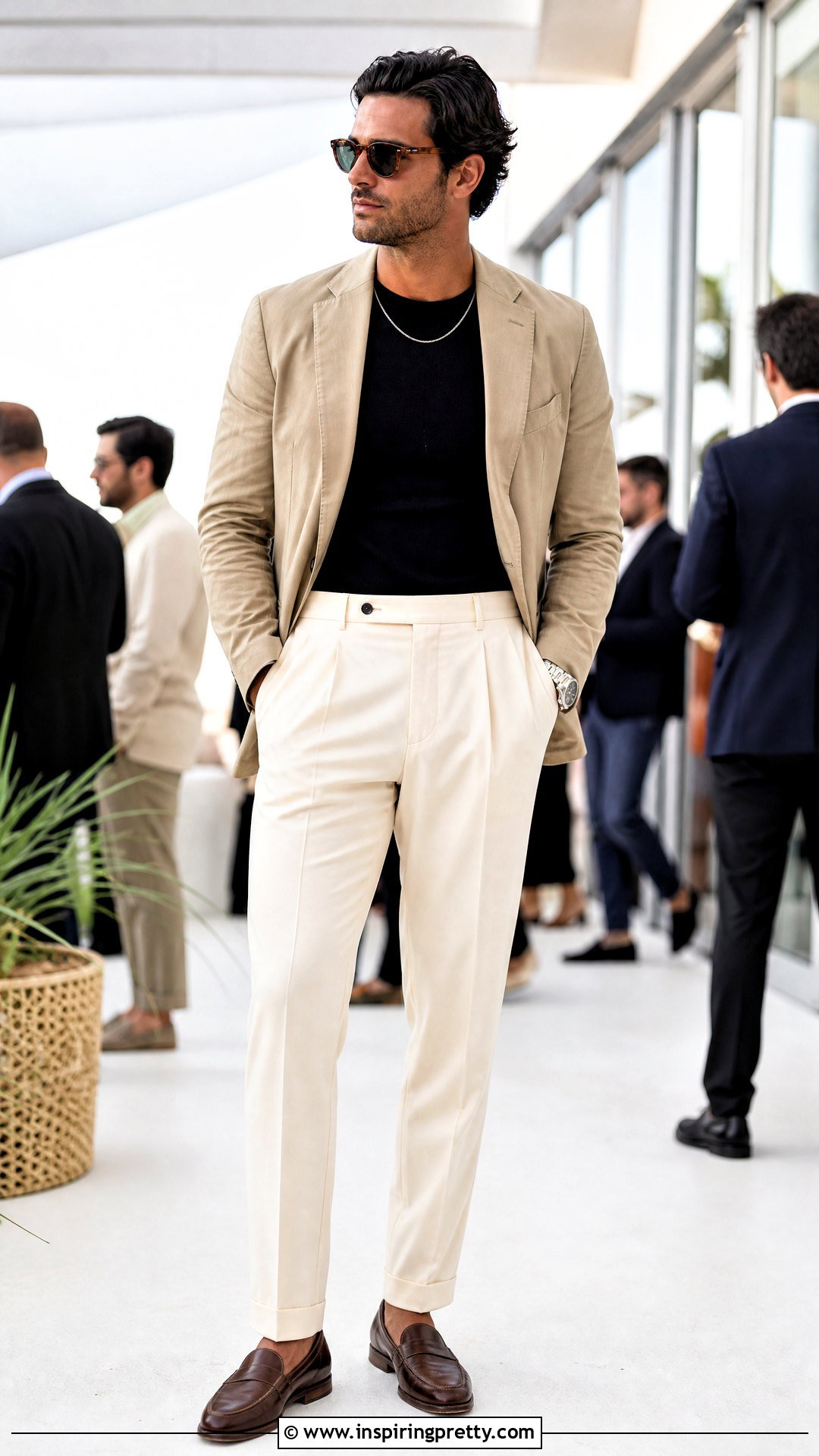 Tank Top With Unstructured Blazer - 50 tank tops for men