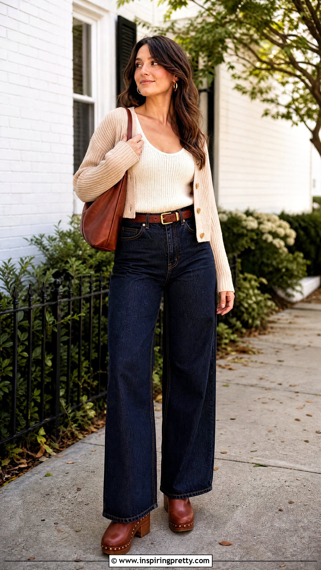 Tank Top With Wide Leg Jeans And Clogs - 50 tank top outfits with jeans
