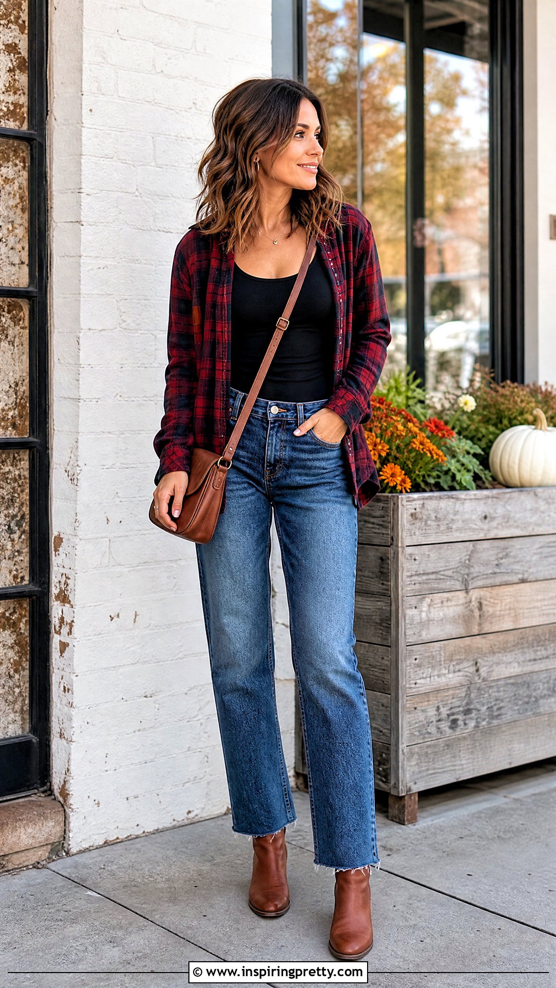 Tank Top With a Flannel Shirt and Jeans - how to style a tank top (50 ways)