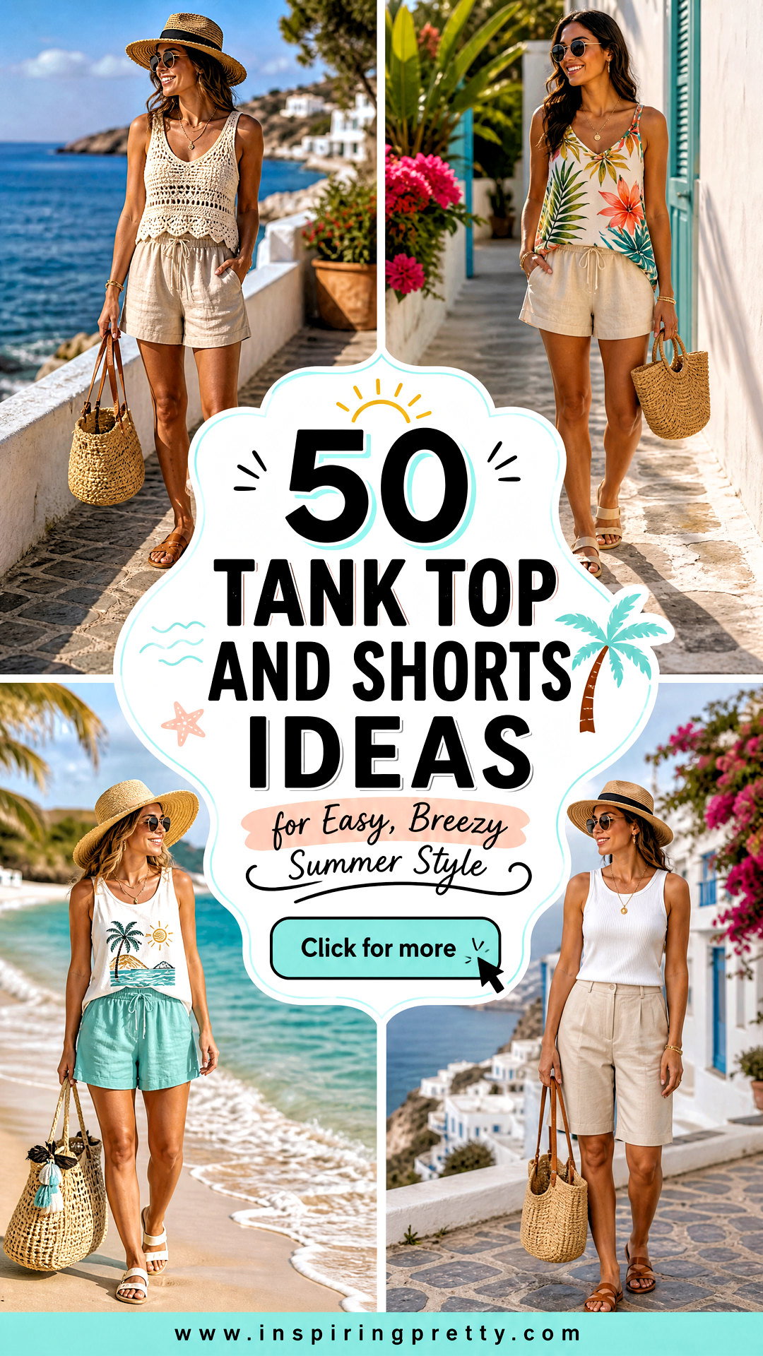 50 Tank Top and Shorts Ideas for Easy Breezy Summer Style - 50 Tank Top and Shorts Ideas for Easy, Breezy Summer Style