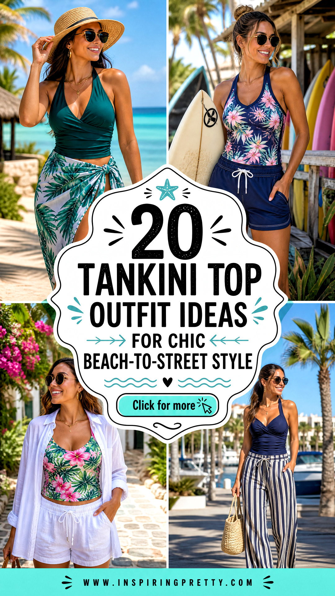 20 Tankini Top Outfit Ideas for Chic Beach-to-Street Style - 20 Tankini Top Outfit Ideas for Chic Beach-to-Street Style