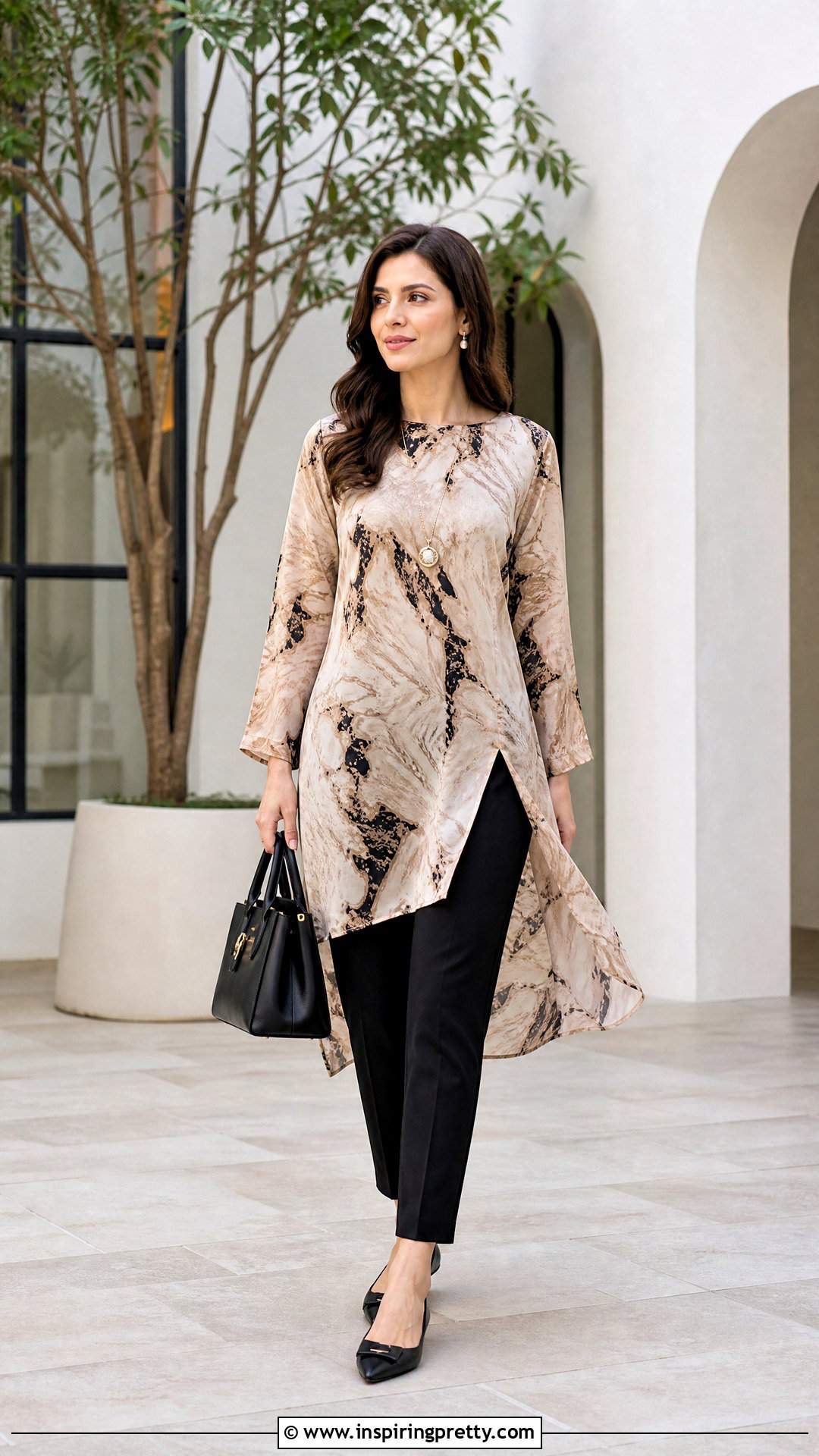 Tapered Trousers With Tunic Top - 50 trouser and top styles for ladies
