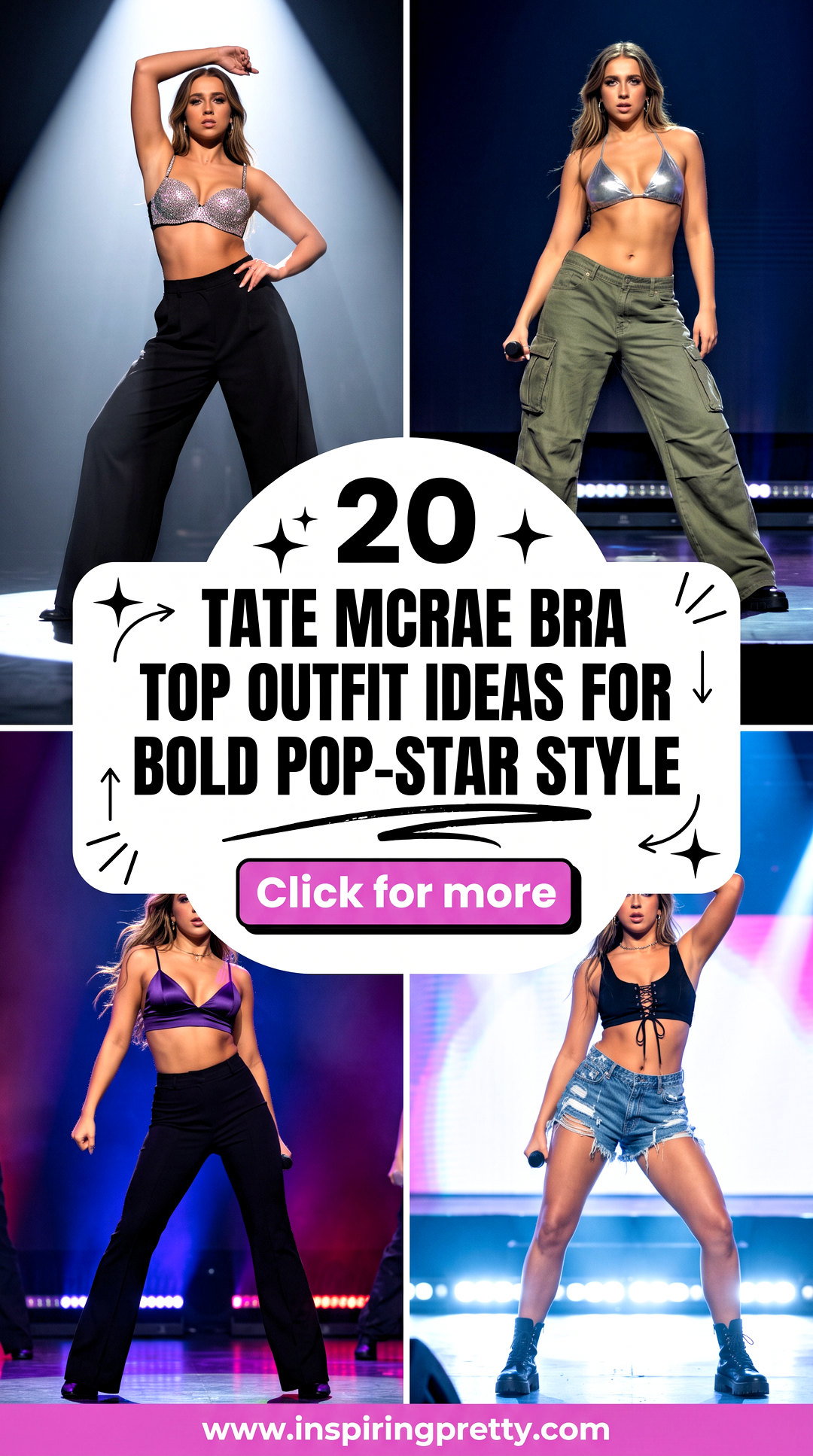 20 Tate McRae Bra Top Outfit Ideas for Bold Pop-Star Style - 20 Tate McRae Bra Top Outfit Ideas for Bold Pop-Star Style