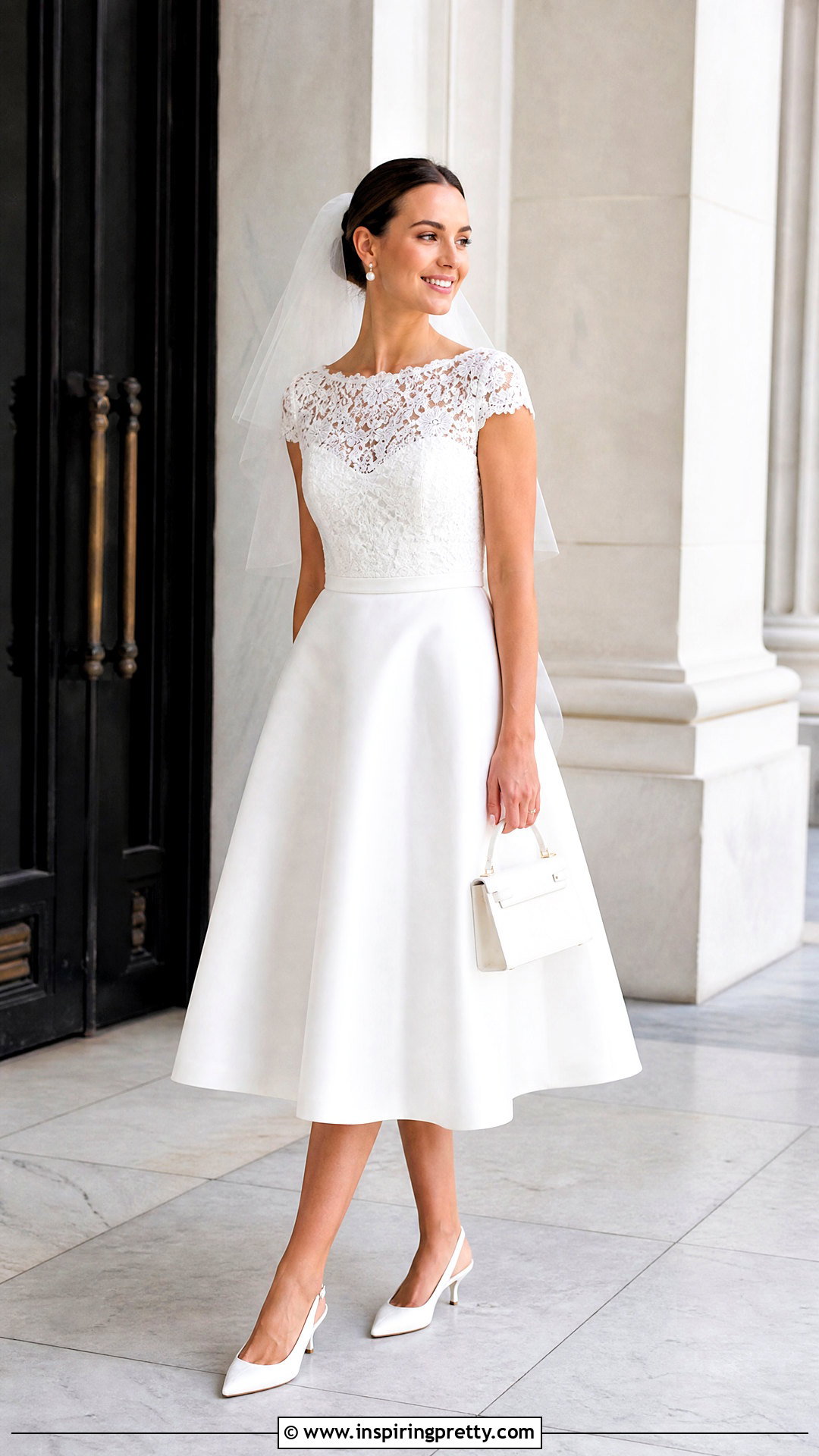 Tea Length Wedding Dress With Lace Top And Plain Skirt - 25 Wedding Dresses Lace Top Plain Skirts
