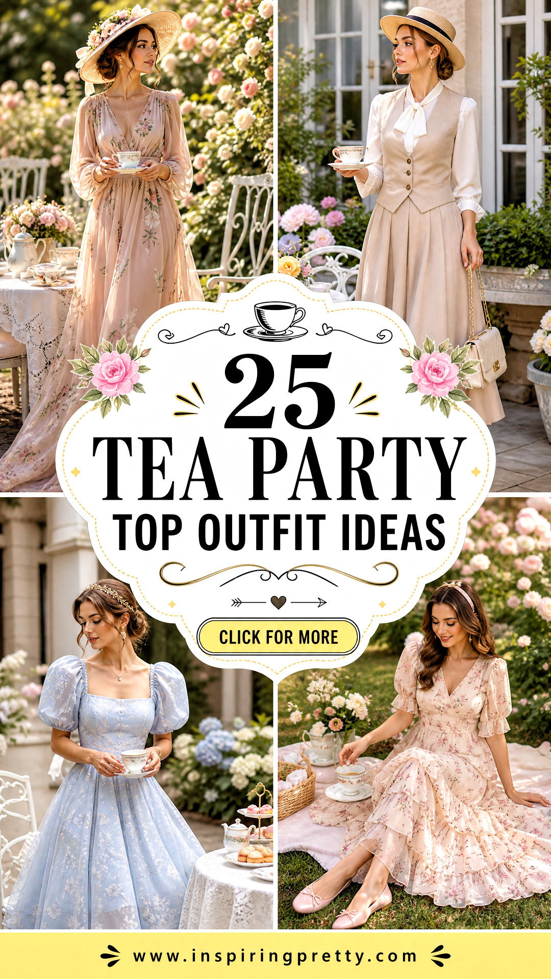 25 Tea Party Top Outfit Ideas for Elegant Spring Garden Style - 25 Tea Party Top Outfit Ideas for Elegant Spring Garden Style