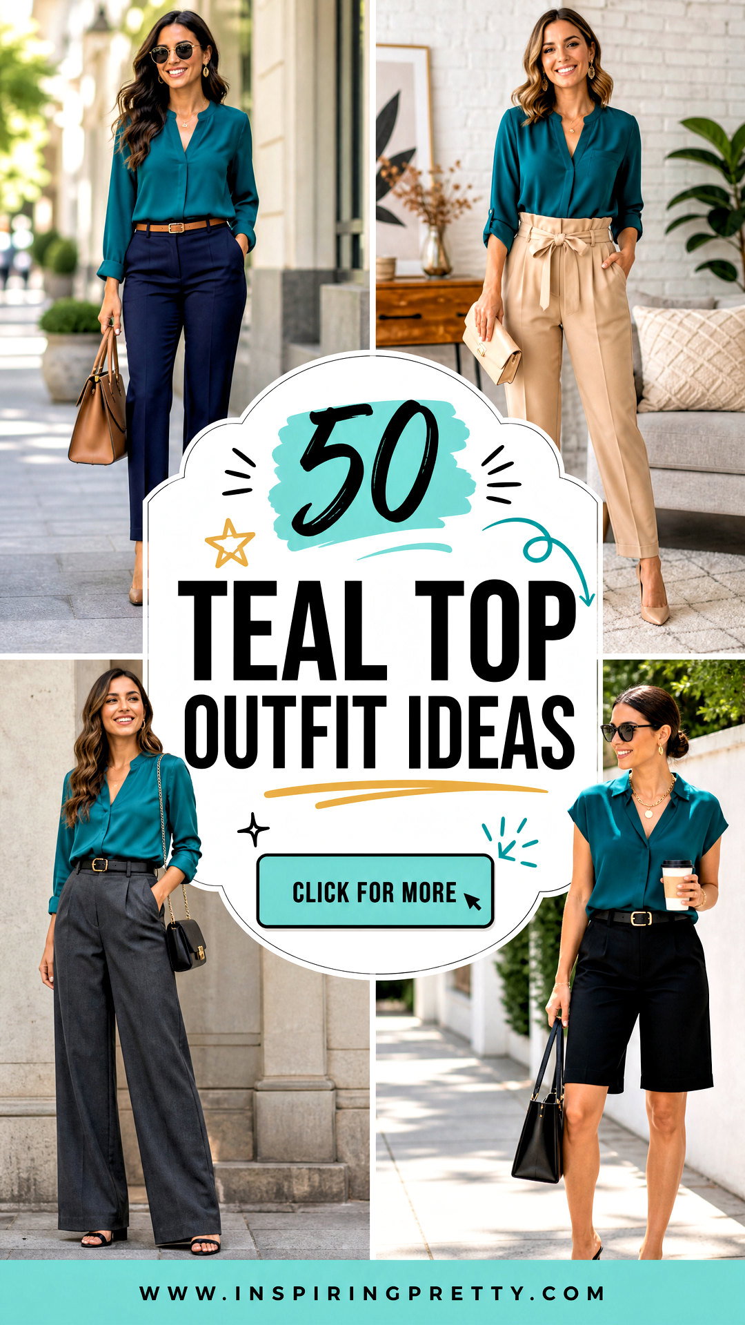 50 Teal Top Outfit Ideas for Polished Colorful Everyday Style - 50 Teal Top Outfit Ideas for Polished, Colorful Everyday Style