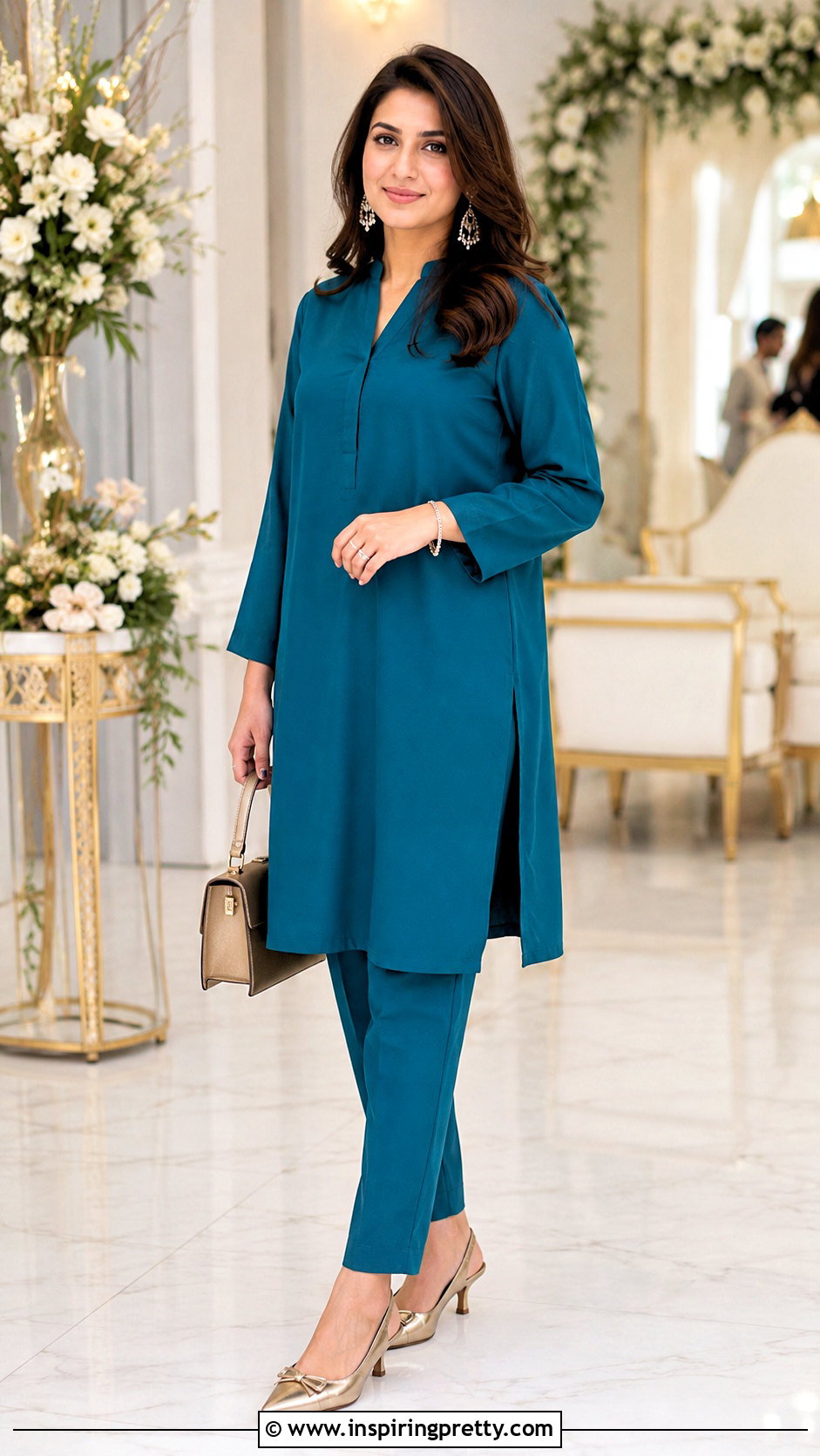 Teal Tunic Top And Pants Set - 50 top and pants set
