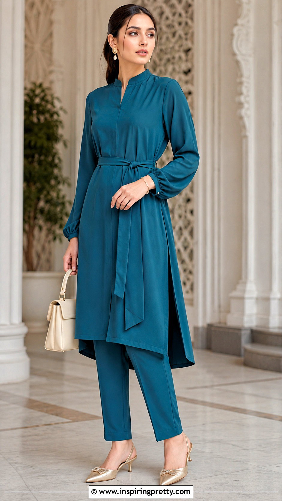 Teal Tunic pcs Trouser And Top Set - 50 2pcs trouser and tops