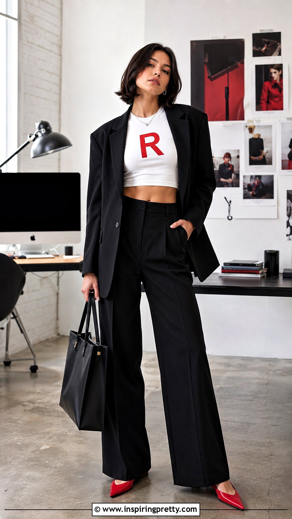 Team Rocket Crop Top With Wide Leg Trousers - 20 team rocket crop top outfit ideas