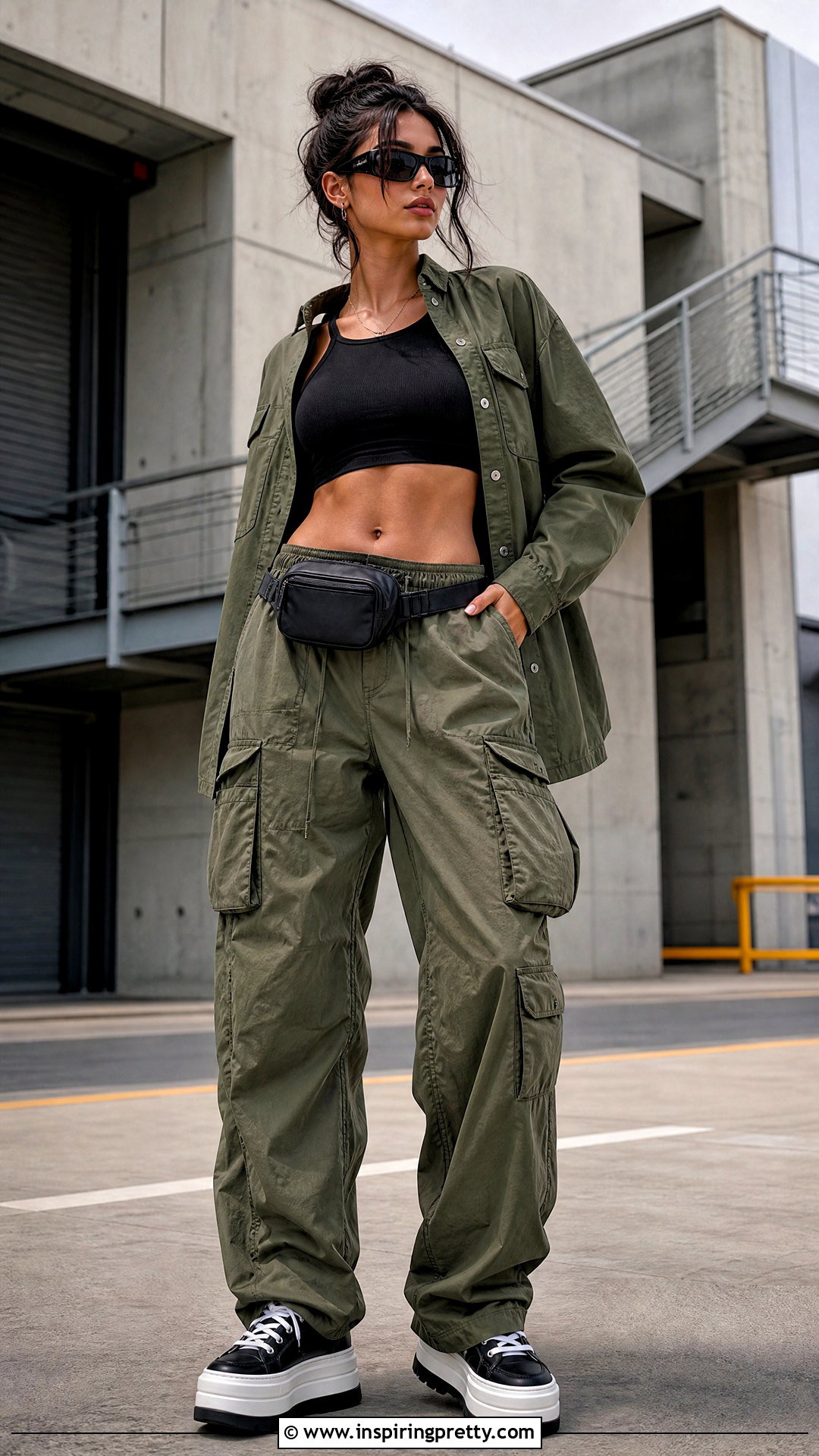 Texas Chainsaw Crop Top With Cargo Pants - 20 crop top texas chainsaw outfit ideas