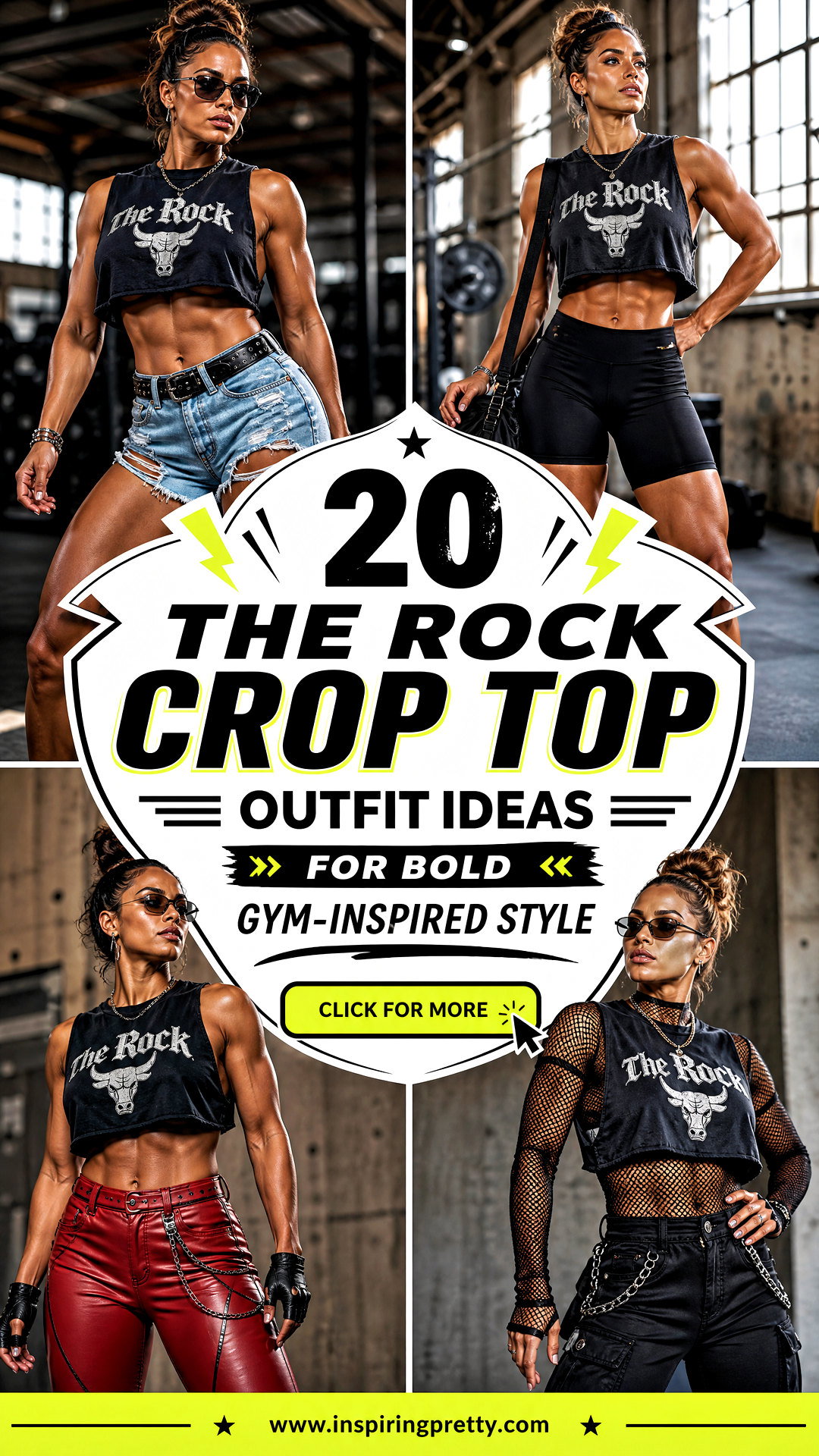 20 The Rock Crop Top Outfit Ideas for Bold Gym-Inspired Style - 20 The Rock Crop Top Outfit Ideas for Bold Gym-Inspired Style