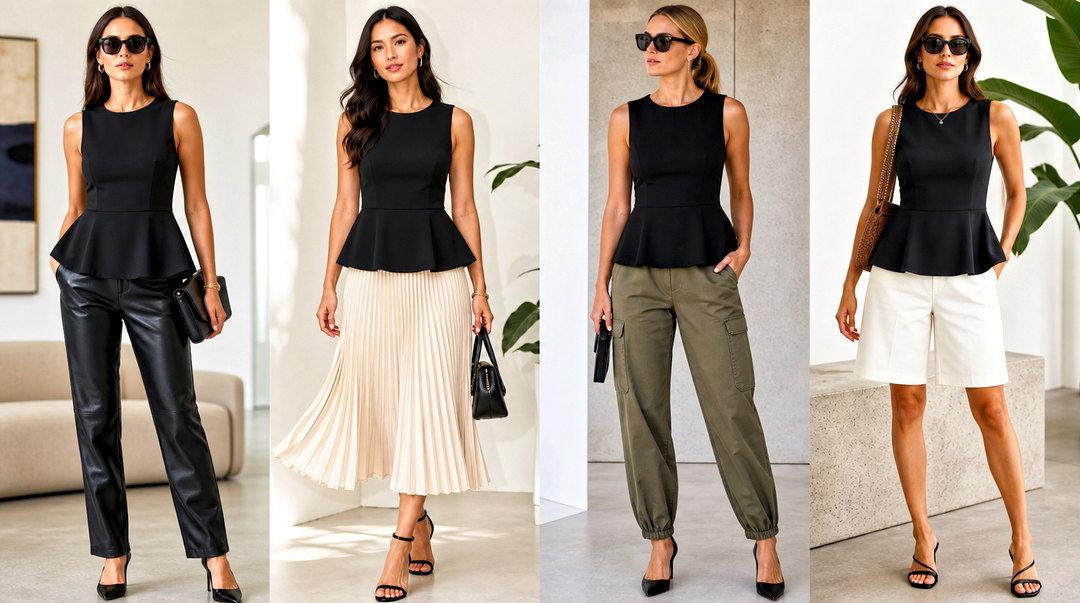 20 Theory Peplum Top Outfit Ideas for Polished Work Looks