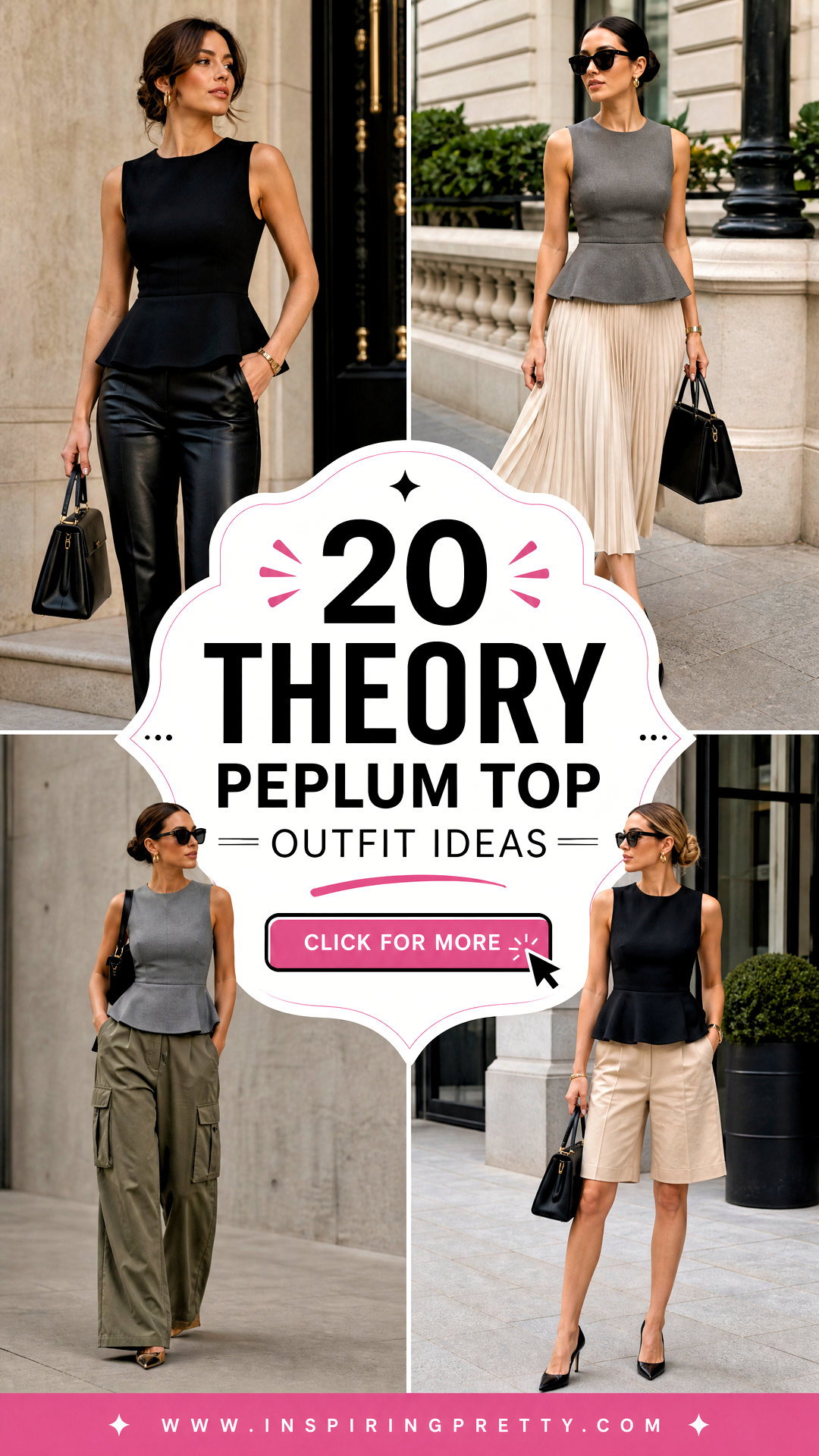 20 Theory Peplum Top Outfit Ideas for Polished Work Looks - 20 Theory Peplum Top Outfit Ideas for Polished Work Looks
