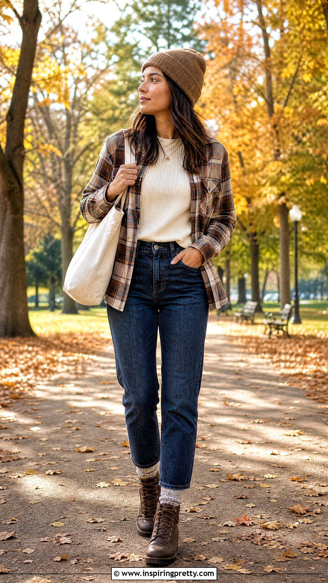 Thermal Top Under Plaid Flannel Outfit - 50 layered tops outfits