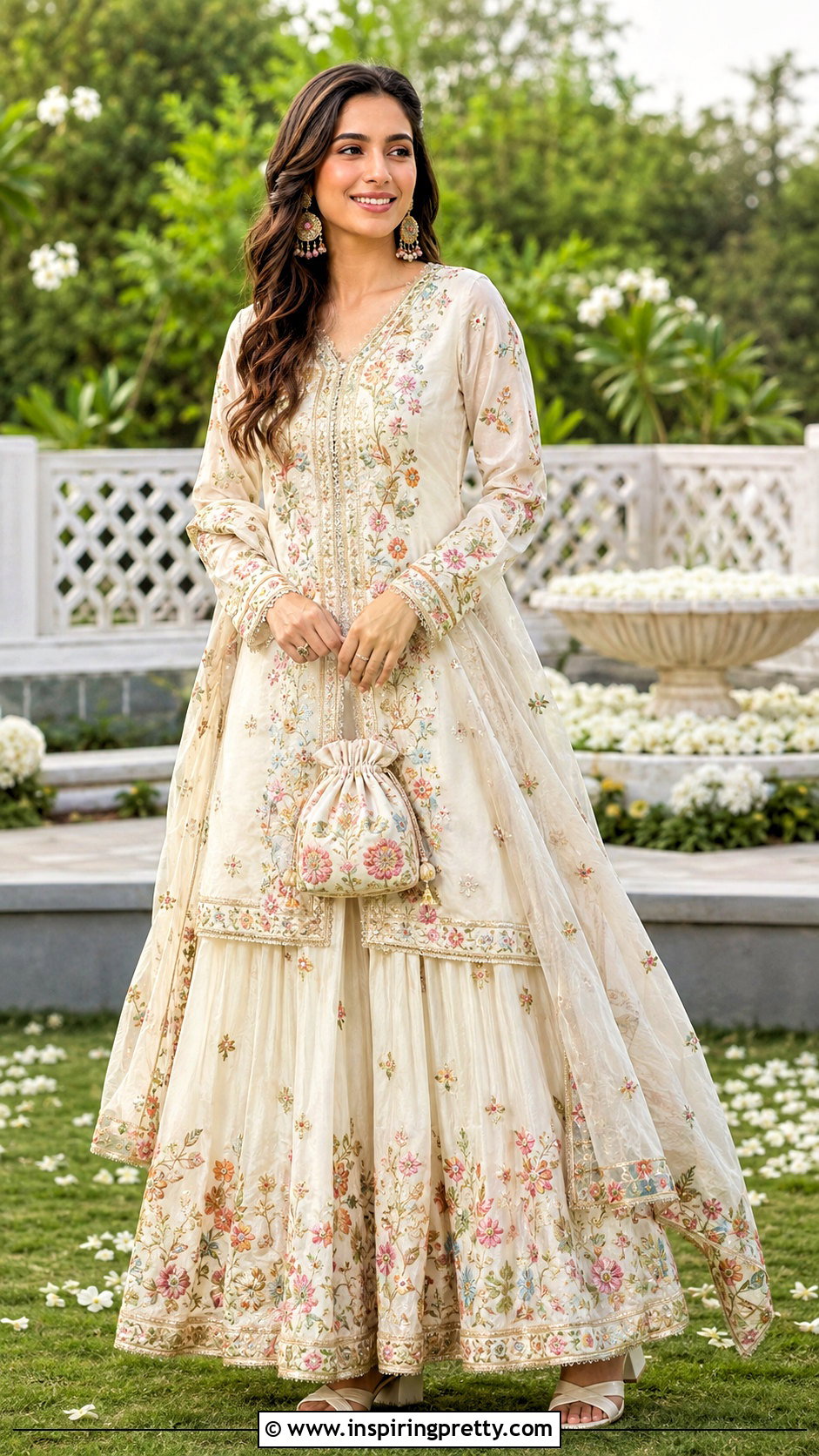 Threadwork Lehenga With Long Top - 50 Lehenga With Long Top outfit ideas