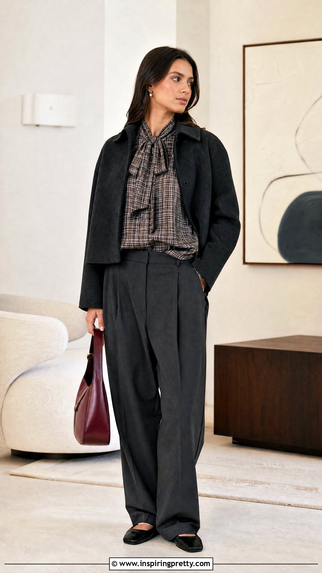 Tibi Tie Neck Blouse Outfit - 25 tibi top outfit ideas