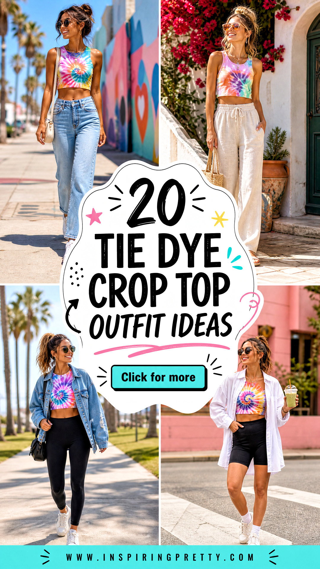 20 Tie Dye Crop Top Outfit Ideas for Fresh Summer Style - 20 Tie Dye Crop Top Outfit Ideas for Fresh Summer Style