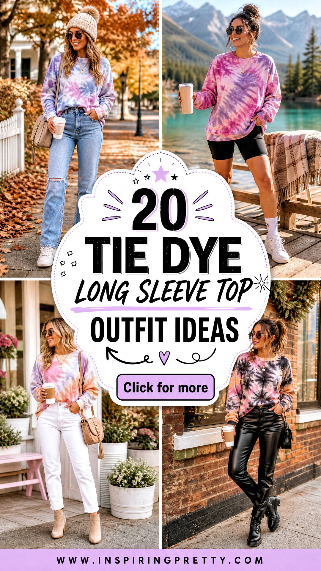 20 Tie Dye Long Sleeve Top Outfit Ideas for Cool Cozy Days - 20 Tie Dye Long Sleeve Top Outfit Ideas for Cool, Cozy Days