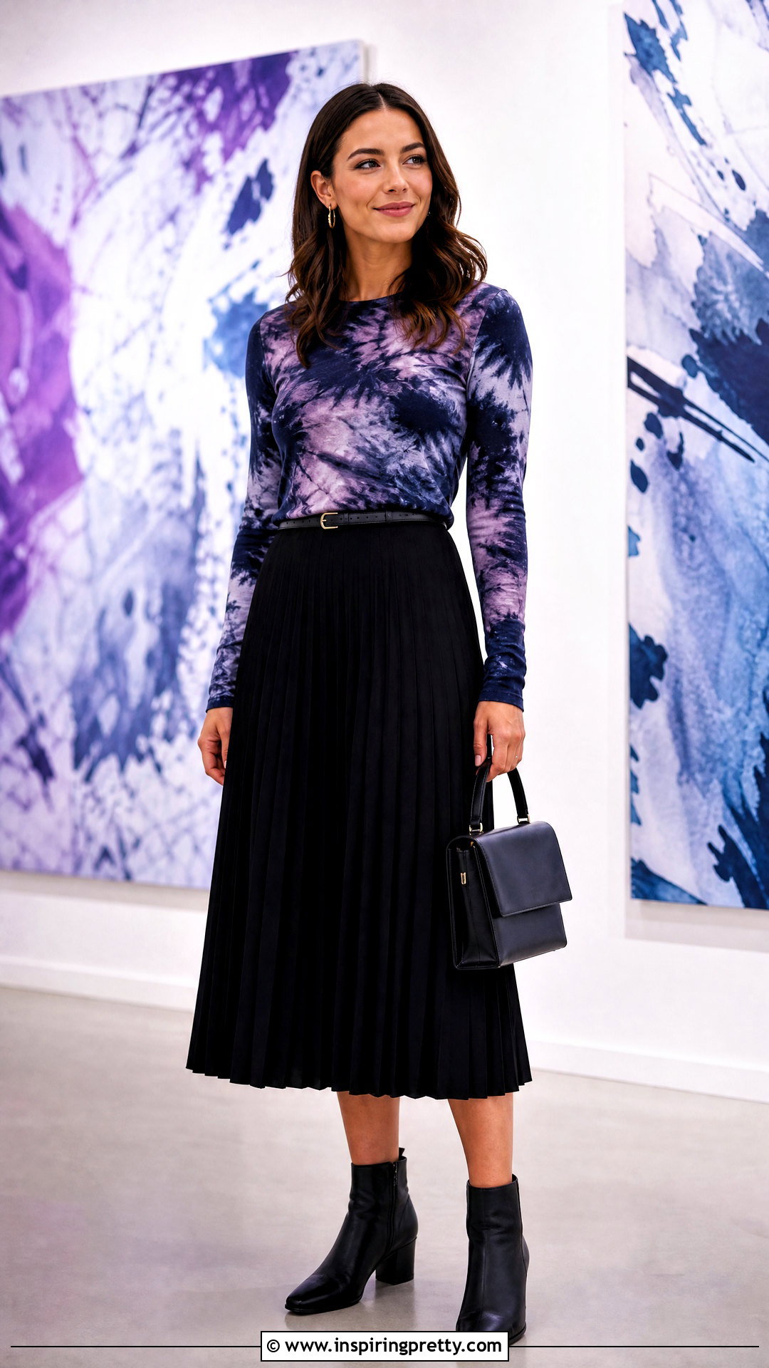 Tie Dye Long Sleeve Top With Midi Skirt - 20 Tie Dye Long Sleeve Top outfit ideas
