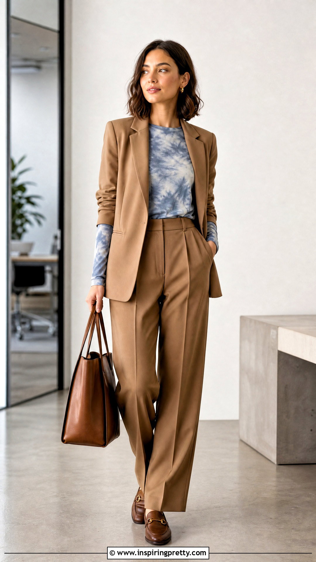 Tie Dye Long Sleeve Top With Tailored Trousers - 20 Tie Dye Long Sleeve Top outfit ideas