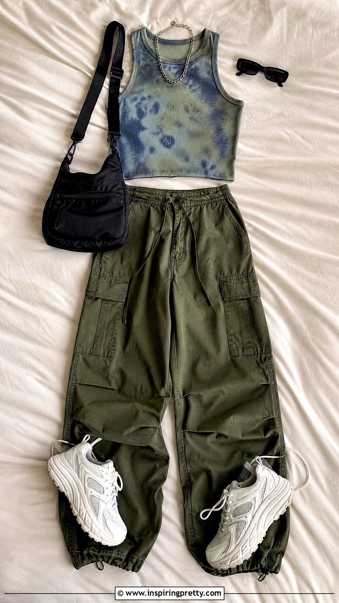 Tie Dye Tank Top With Cargo Pants On Bed - 20 tie-dye tank top on bed ideas