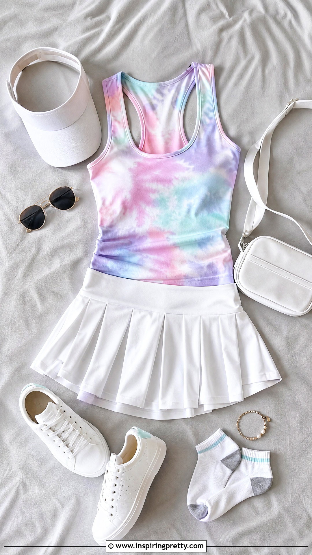 Tie Dye Tank Top With Tennis Skirt On Bed - 20 tie-dye tank top on bed ideas