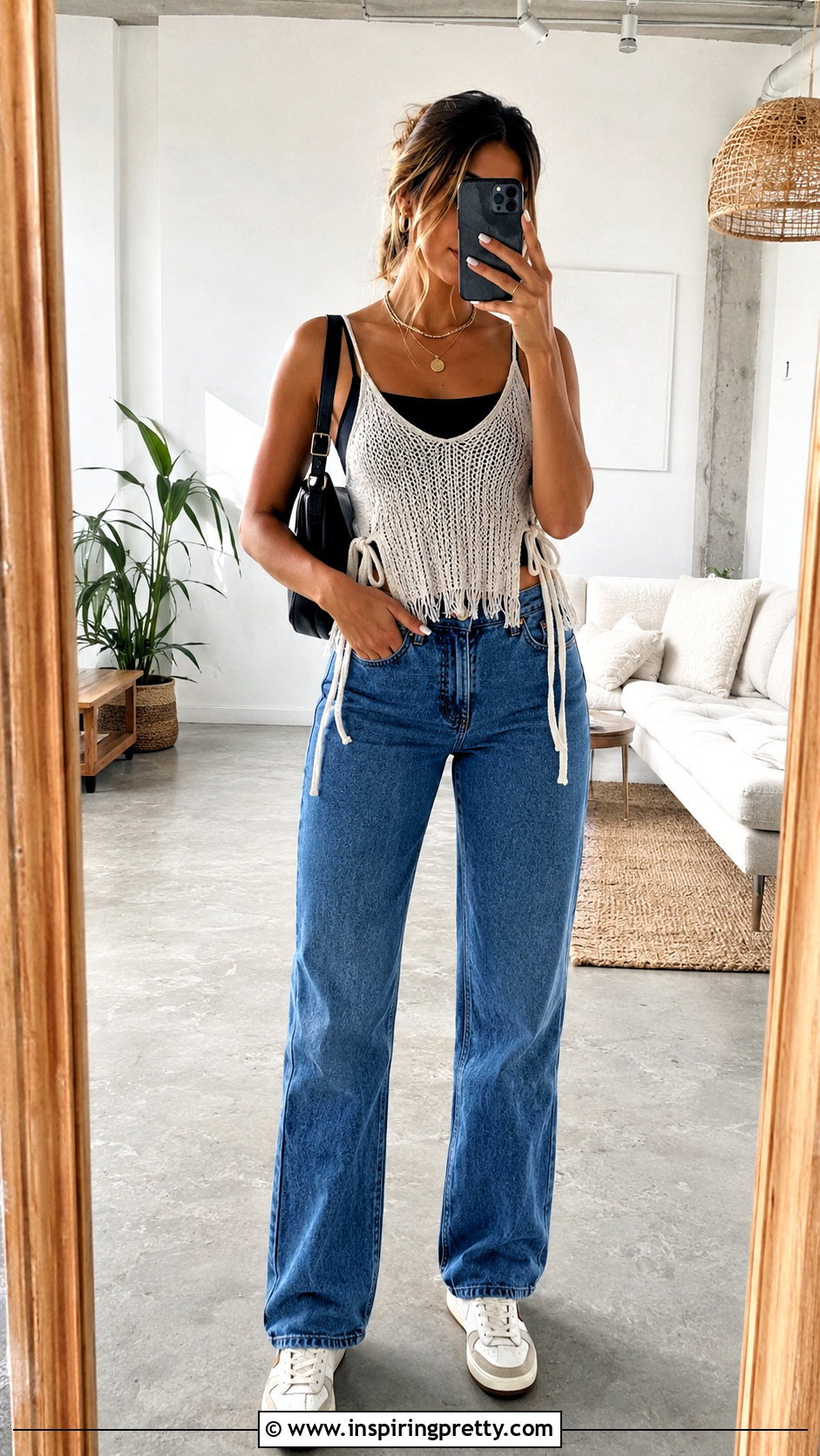 Tie Side Fringe Tank Top - 25 fringe tank top diy ideas